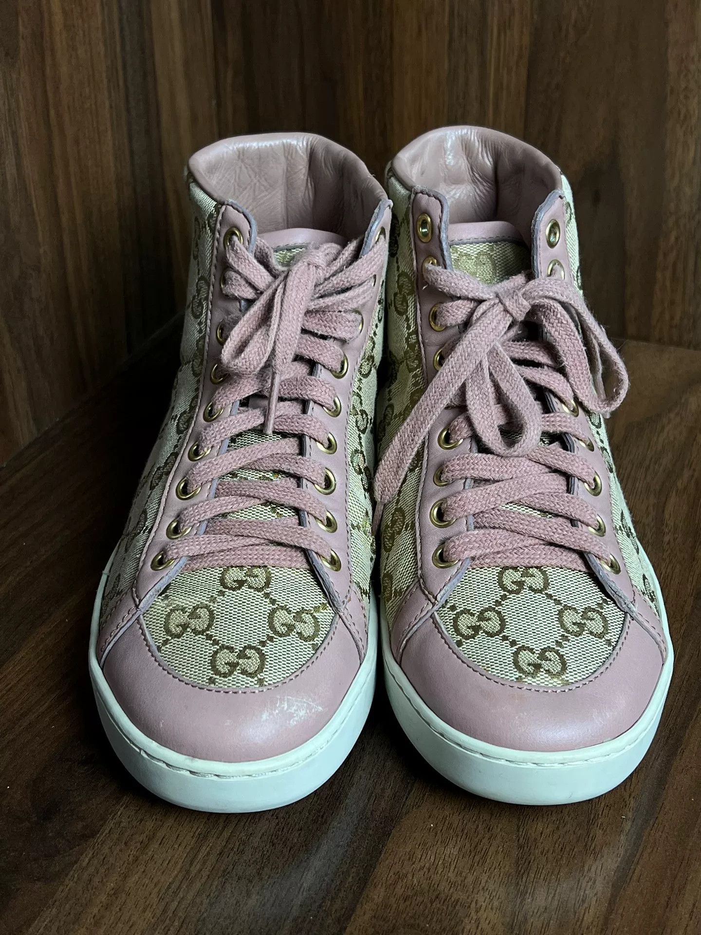 Gucci Gucci Pink Lowtop Sneakers us_5-5 Women Size US 5.5 / IT 35.5 - 2 Thumbnail