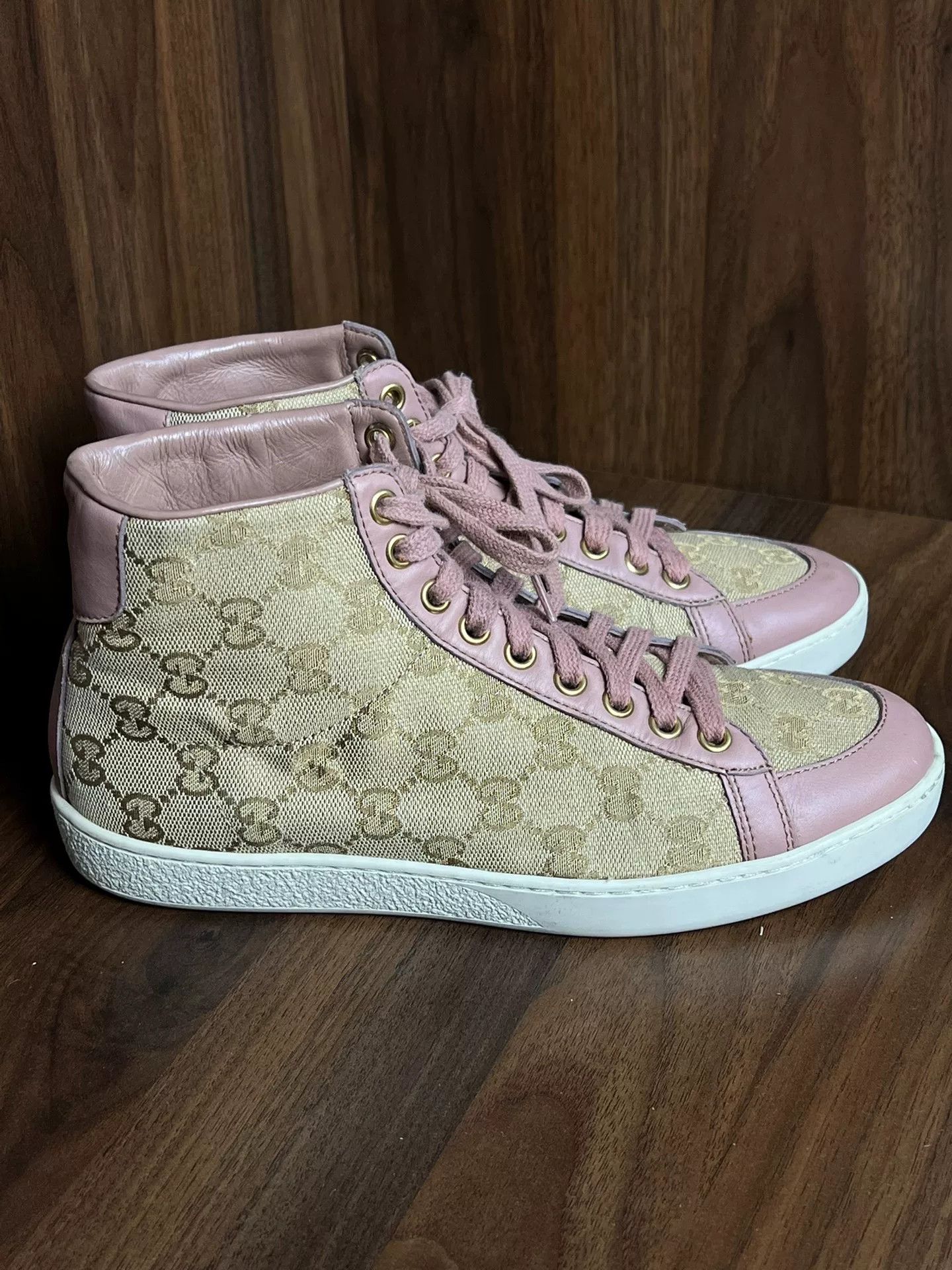 Gucci Gucci Pink Lowtop Sneakers us_5-5 Women Size US 5.5 / IT 35.5 - 3 Thumbnail