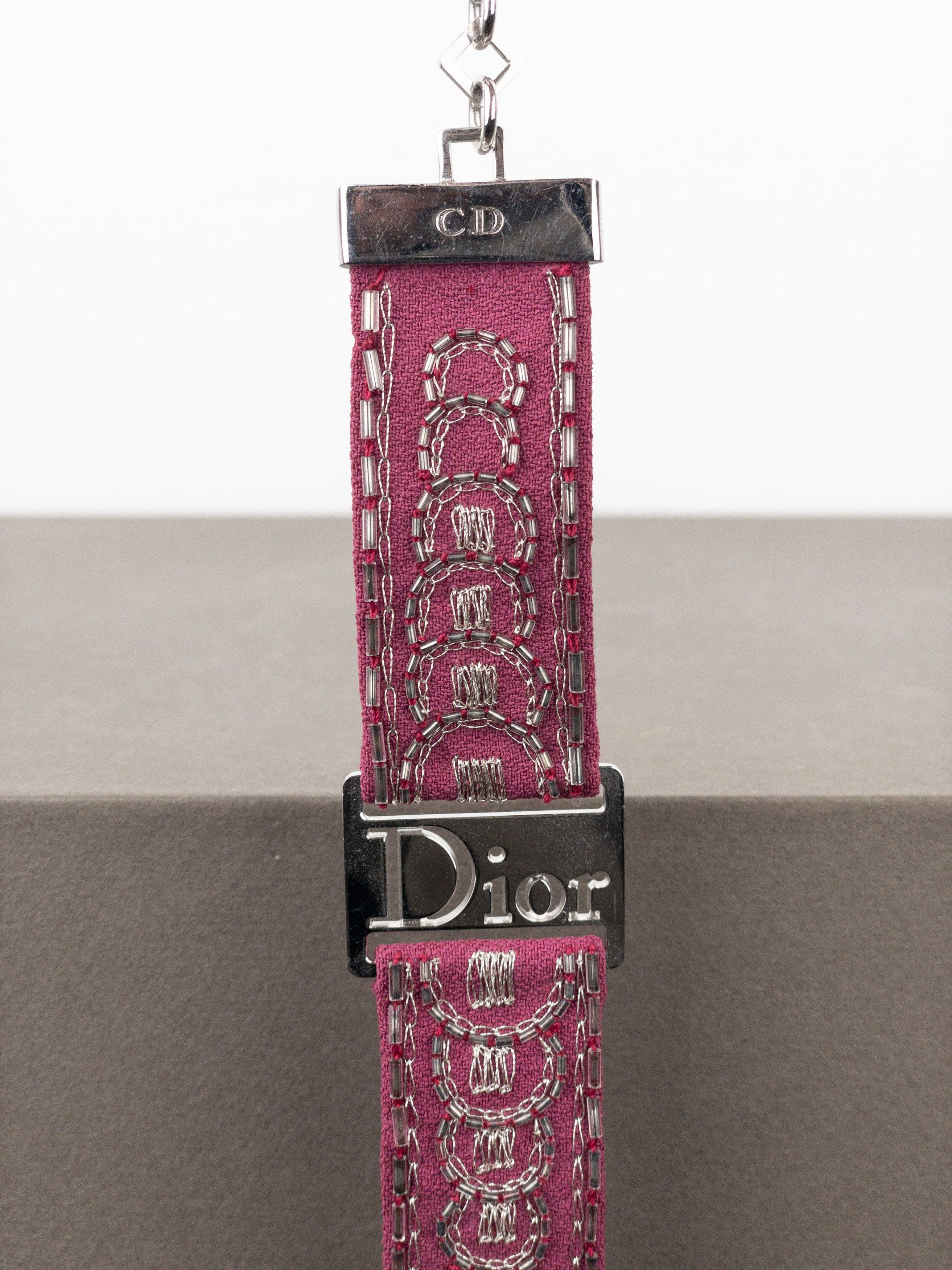 Dior by Galliano 2000s ‘Street Chic’ Buckle Embroidery Bracelet Size ONE SIZE - 5 Thumbnail