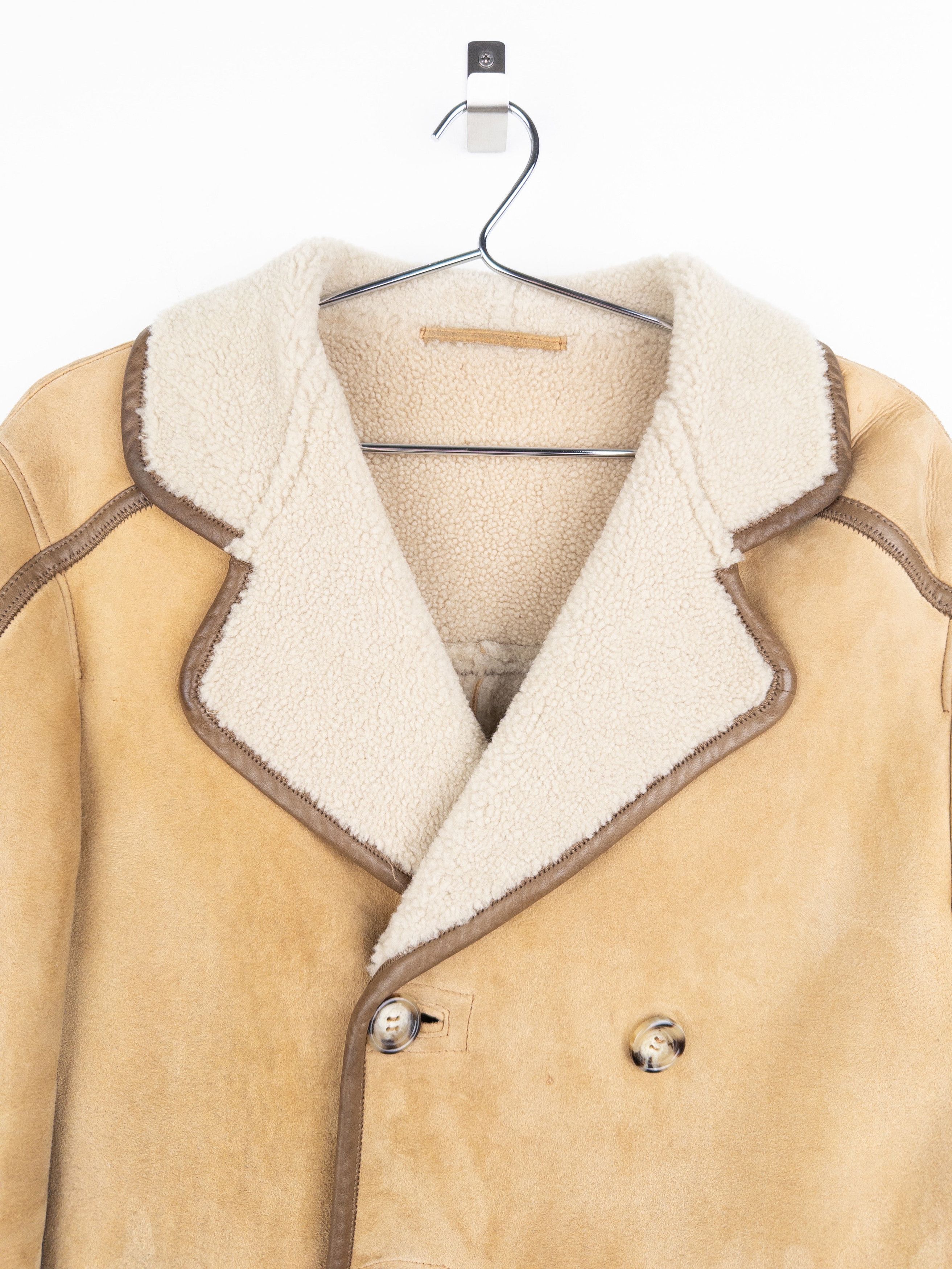 Prada AW05 Double Breasted Shearling Leather Pea Coat Size US XL / EU 56 / 4 - 3 Thumbnail