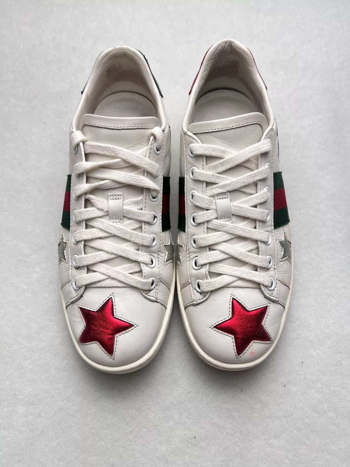 Gucci Gucci White Lowtop Sneakers us_5-5 Women Size US 5.5 / IT 35.5 - 2 Thumbnail