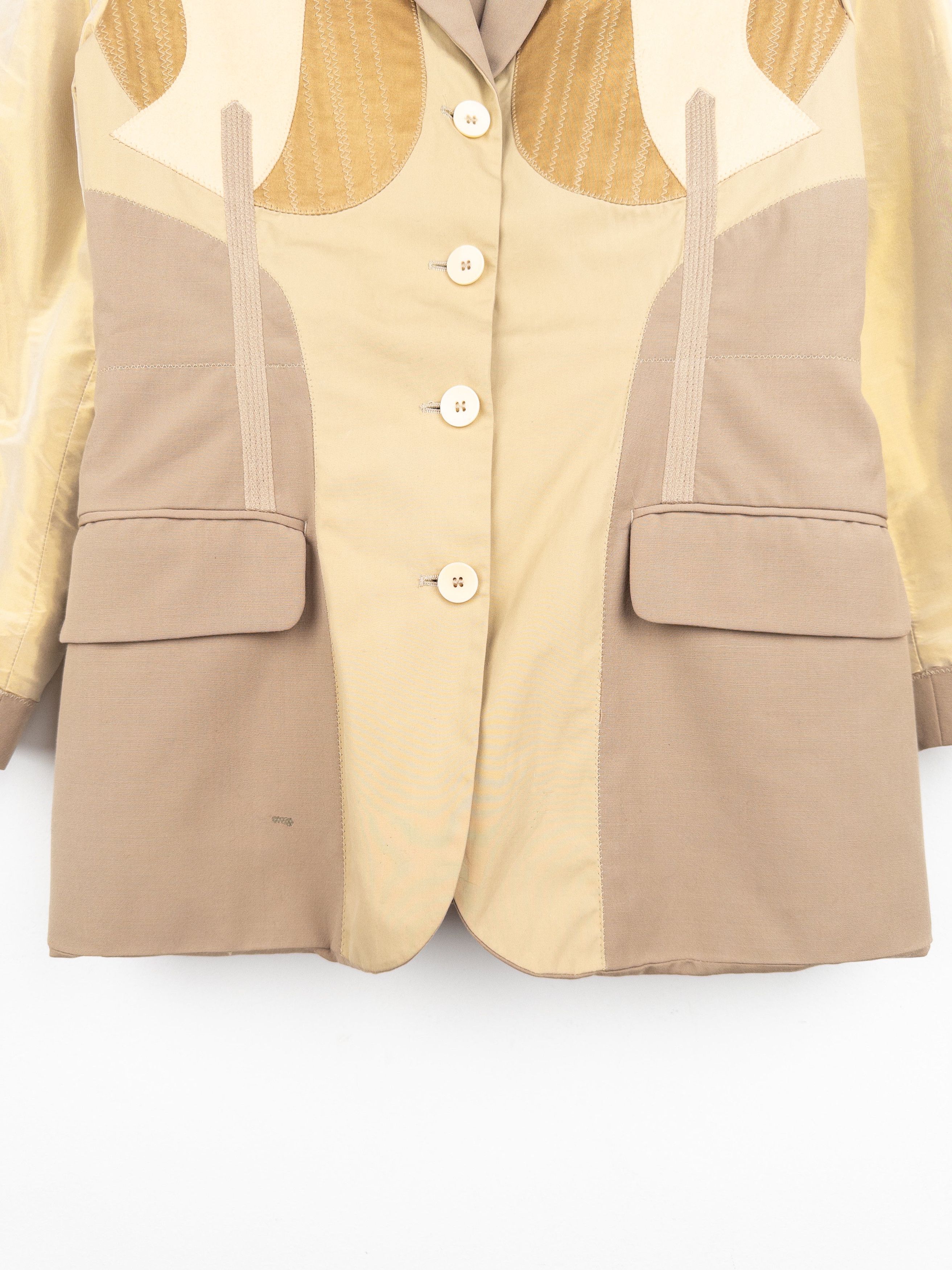 Jean Paul Gaultier AW89 'Inside Out' Hybrid Patchwork Blazer Size L / US 10 / IT 46 - 4 Thumbnail