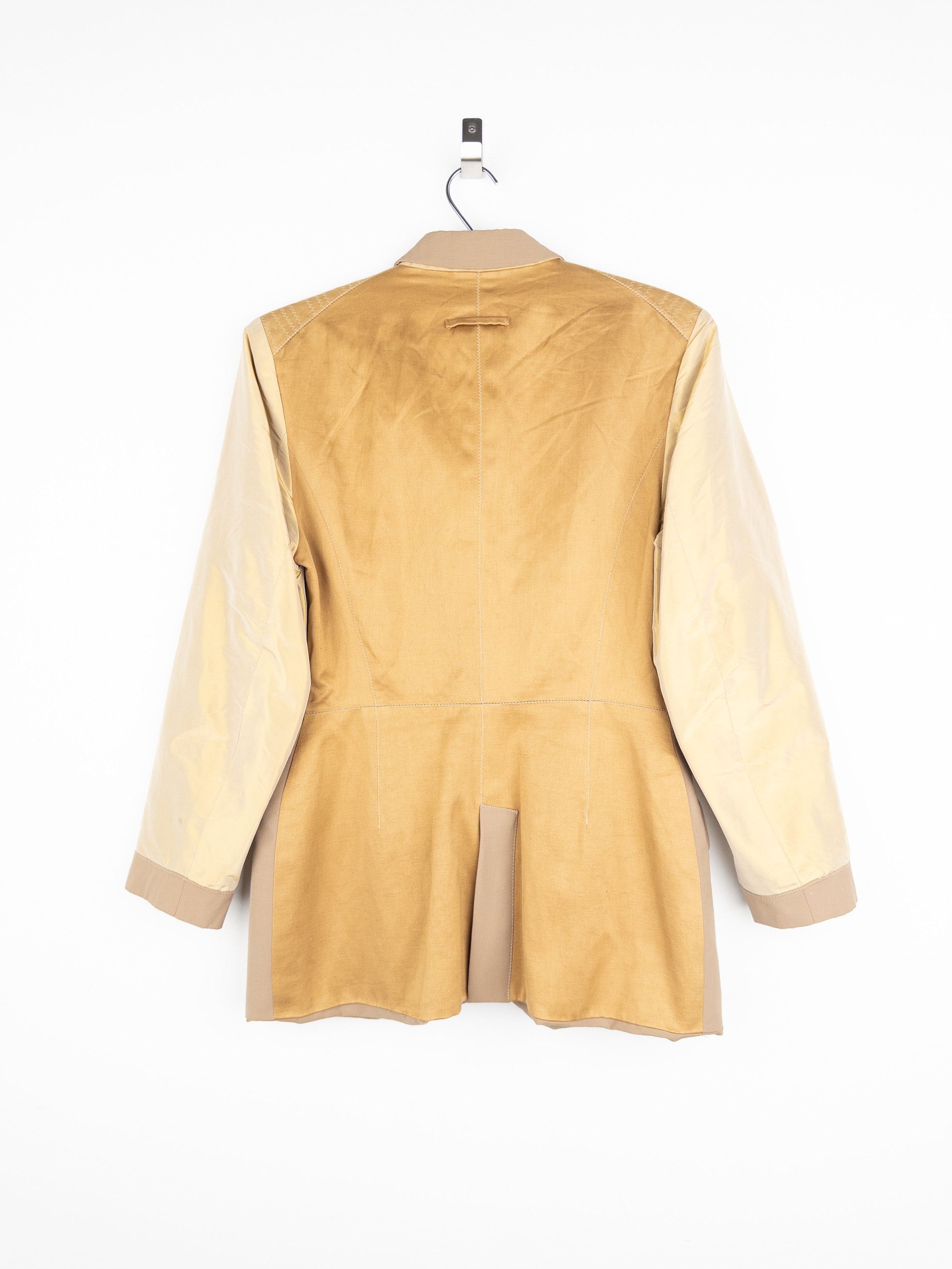 Jean Paul Gaultier AW89 'Inside Out' Hybrid Patchwork Blazer Size L / US 10 / IT 46 - 2 Thumbnail