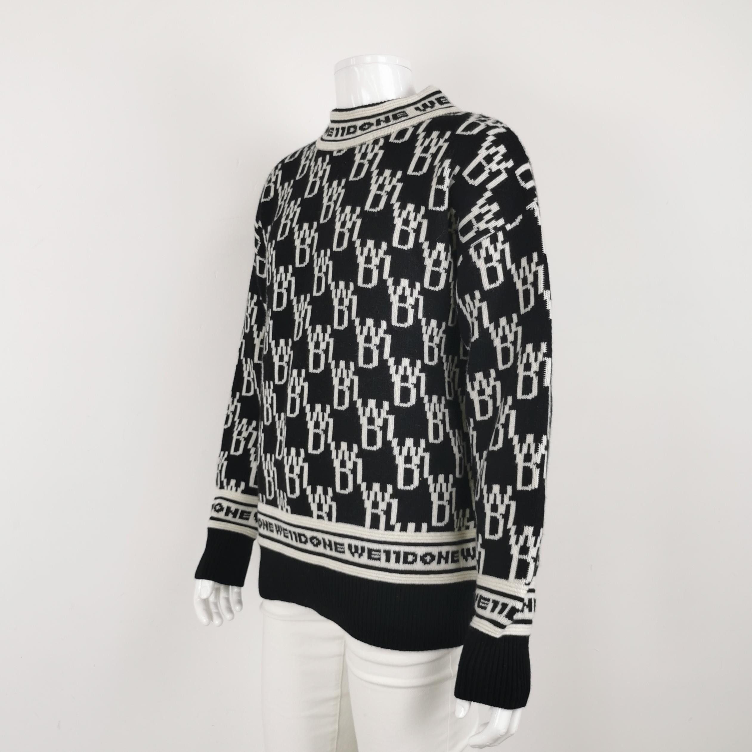 WE11DONE We11done All-over Logo Knit Sweater Size S Size US S / EU 44-46 / 1 - 2 Thumbnail