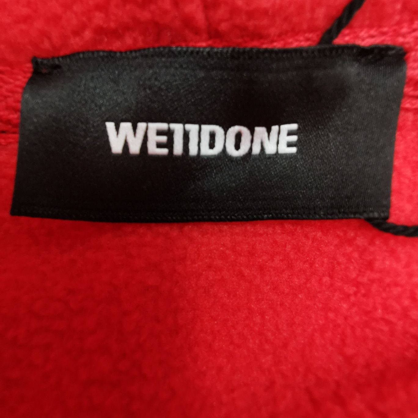 WE11DONE We11done Red Logo Fleece Zip Hoodie S Size US S / EU 44-46 / 1 - 6 Thumbnail