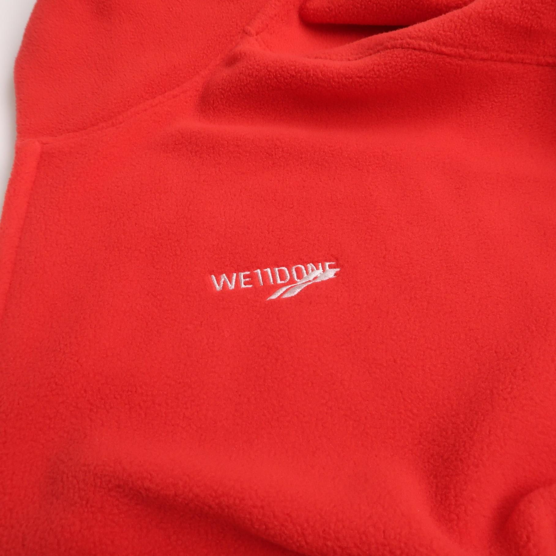 WE11DONE We11done Red Logo Fleece Zip Hoodie S Size US S / EU 44-46 / 1 - 3 Thumbnail