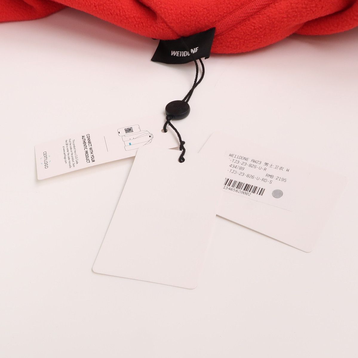 WE11DONE We11done Red Logo Fleece Zip Hoodie S Size US S / EU 44-46 / 1 - 4 Thumbnail