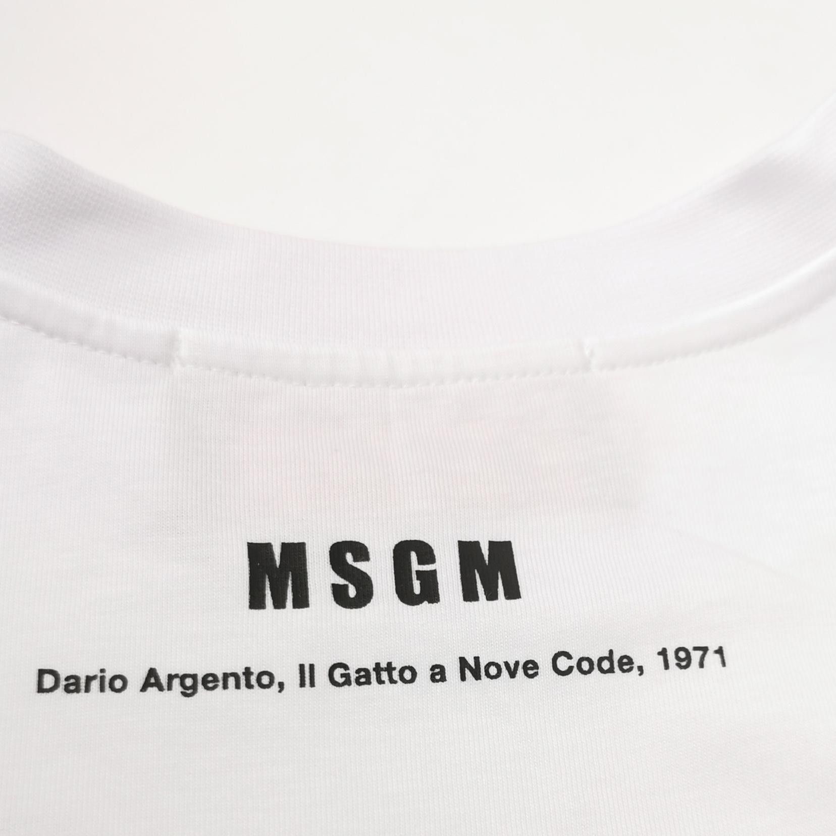 MSGM MSGM x Dario Argento Cat Graphic T-Shirt Size M Size US M / EU 48-50 / 2 - 3 Thumbnail