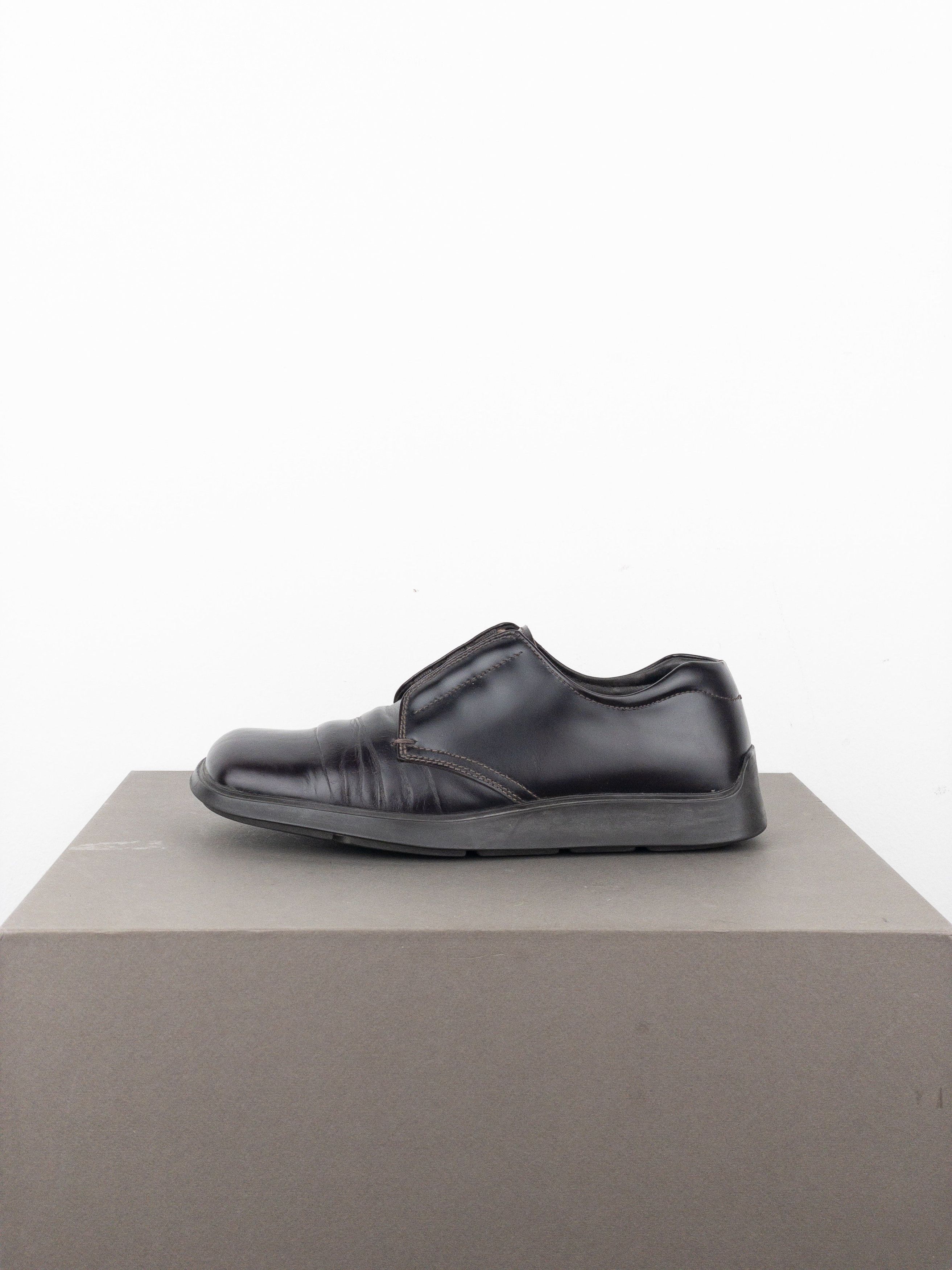 Prada AW99 Square Toe Creeper Derby Shoes Size US 7 / EU 40 - 3 Thumbnail