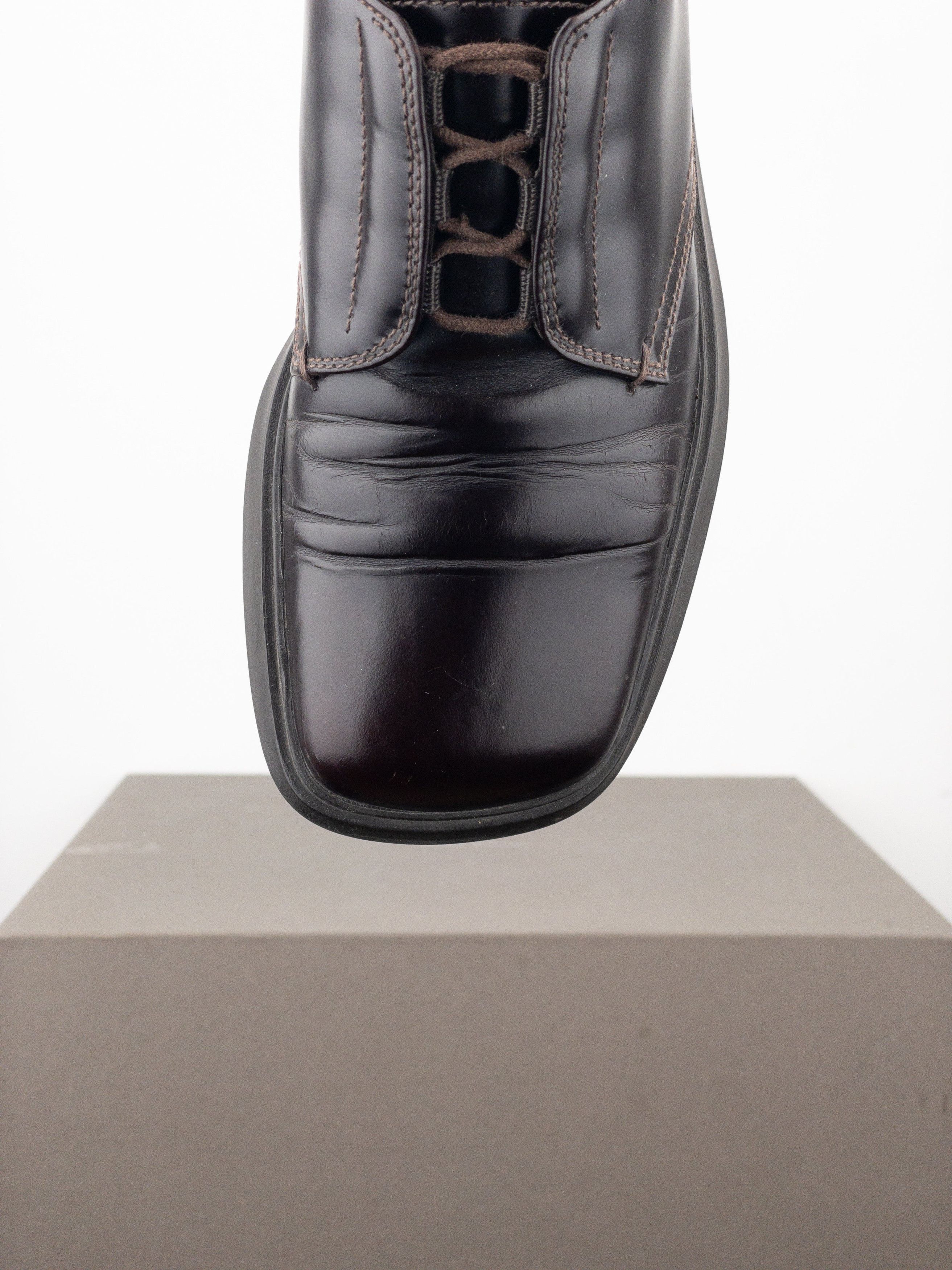 Prada AW99 Square Toe Creeper Derby Shoes Size US 7 / EU 40 - 7 Thumbnail
