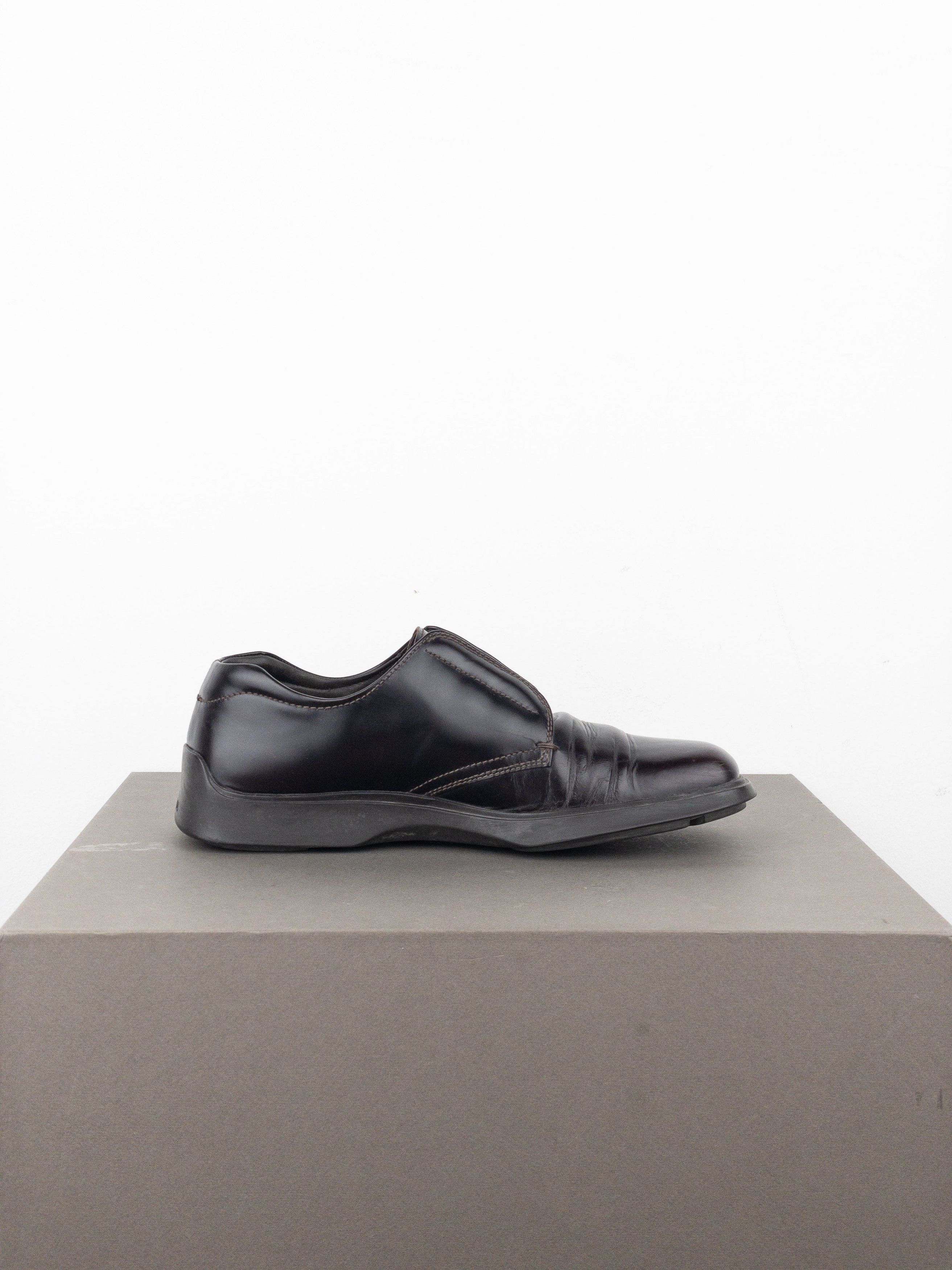 Prada AW99 Square Toe Creeper Derby Shoes Size US 7 / EU 40 - 4 Thumbnail