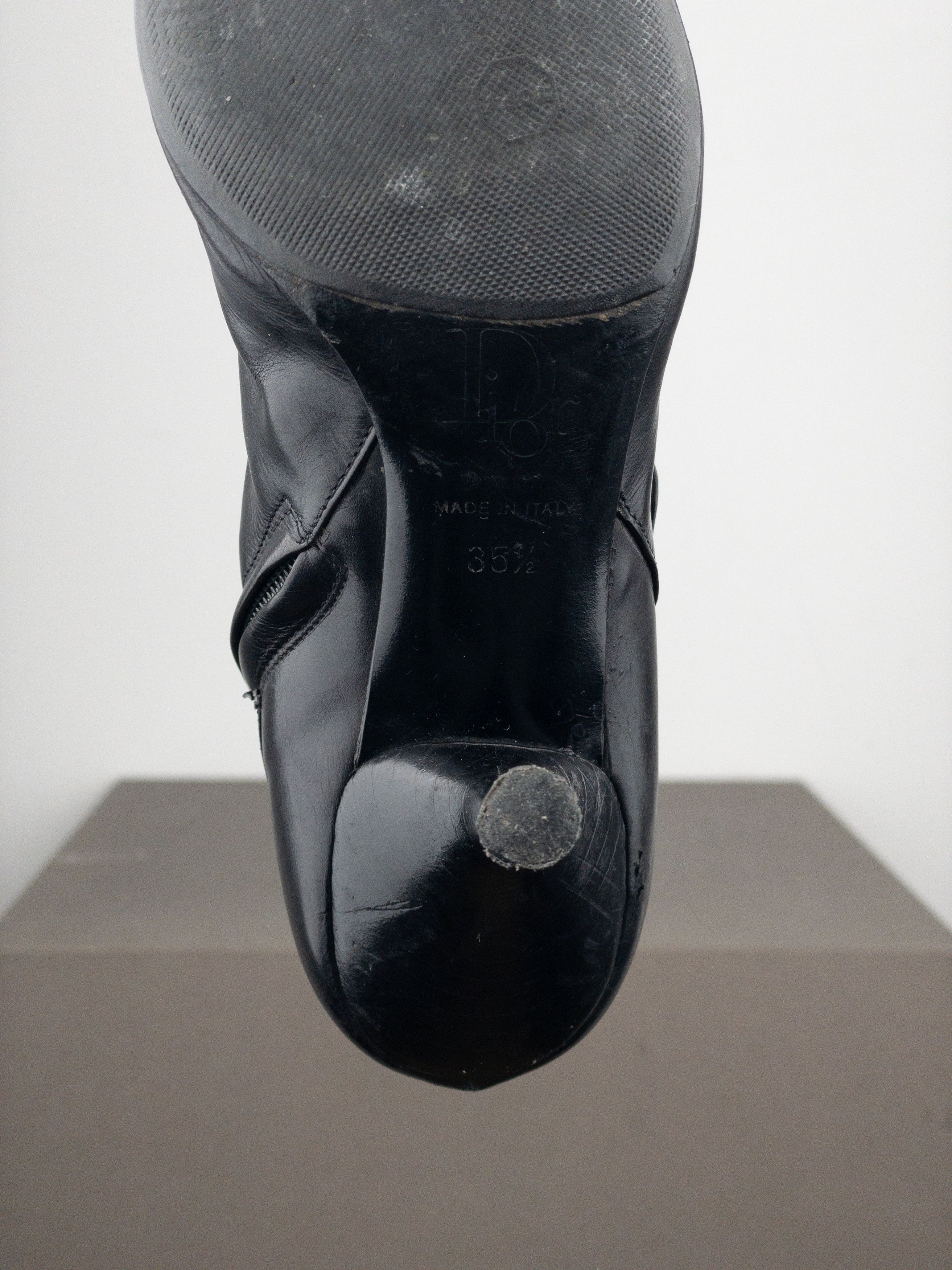 Dior by Galliano SS02 ‘Street Chic’ Buckle Ankle Heel Boots Size US 4.5 / IT 34.5 - 11 Thumbnail