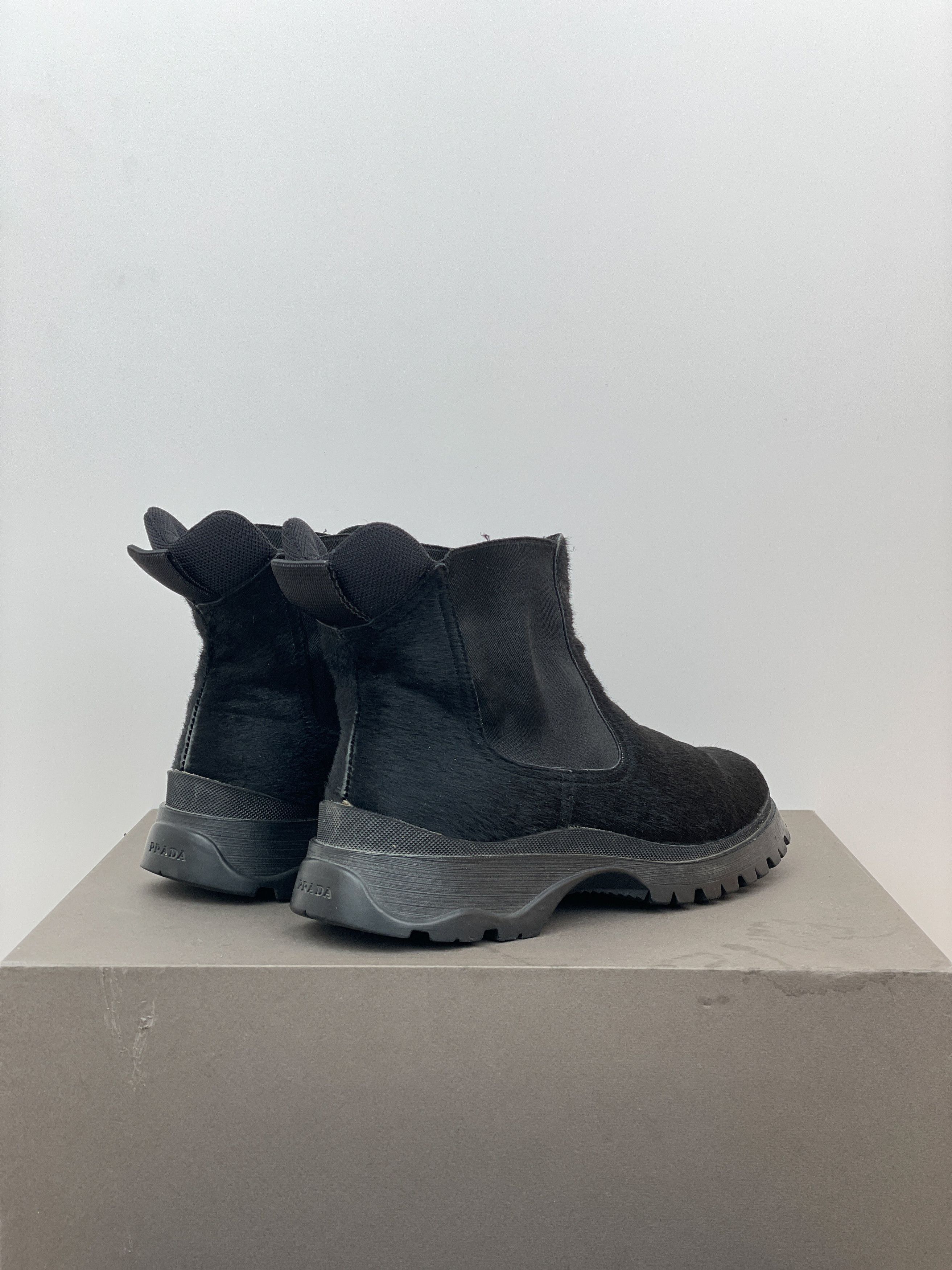 Prada AW99 Brixxen Pony Hair Chelsea Boots Size US 8 / IT 38 - 2 Thumbnail