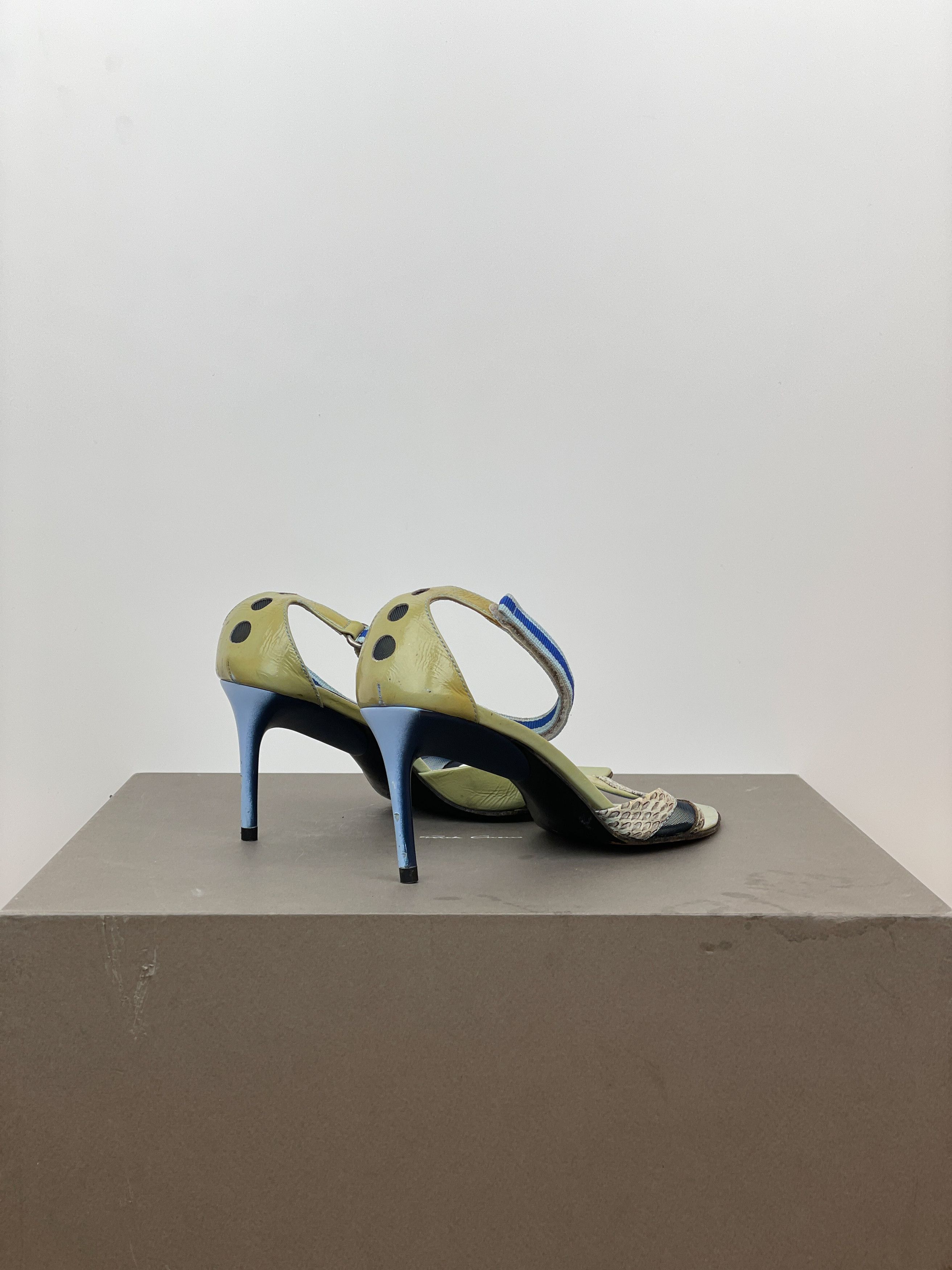 Miu Miu SS00 Snakeskin Python Hybrid Sandal Heels Size US 6 / IT 36 - 2 Thumbnail