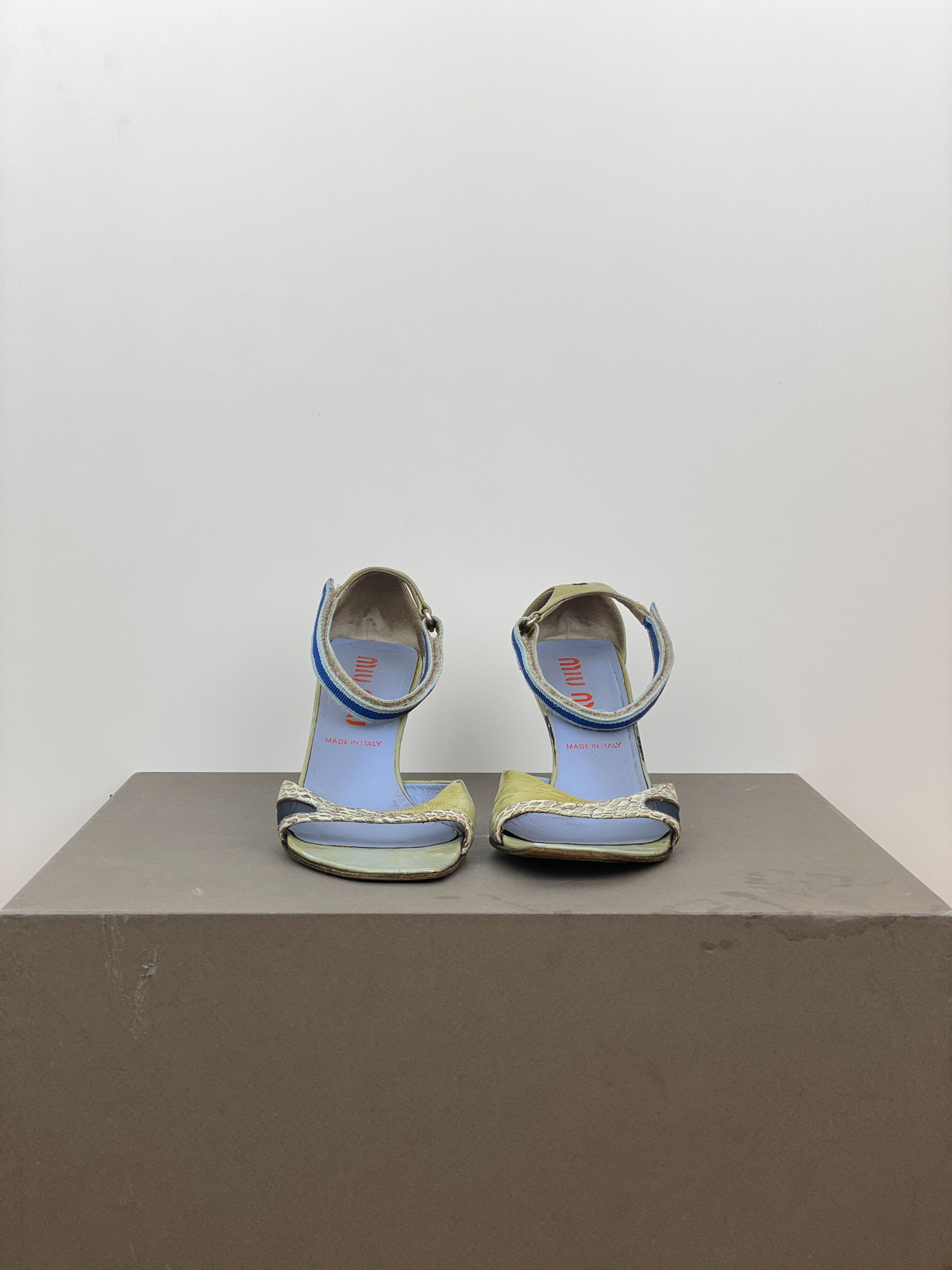 Miu Miu SS00 Snakeskin Python Hybrid Sandal Heels Size US 6 / IT 36 - 5 Thumbnail