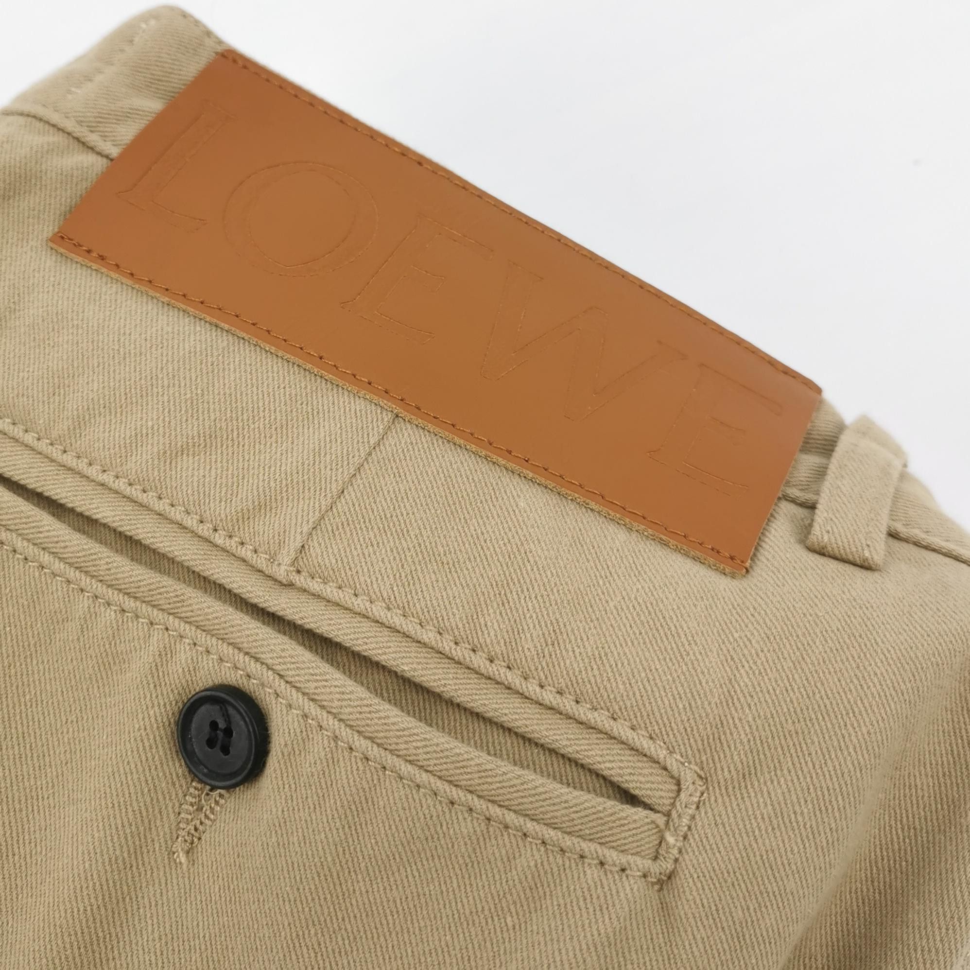 Loewe Loewe Contrast Cuff Cotton Straight-Leg Pants Size 50 Size US 34 / EU 50 - 4 Thumbnail