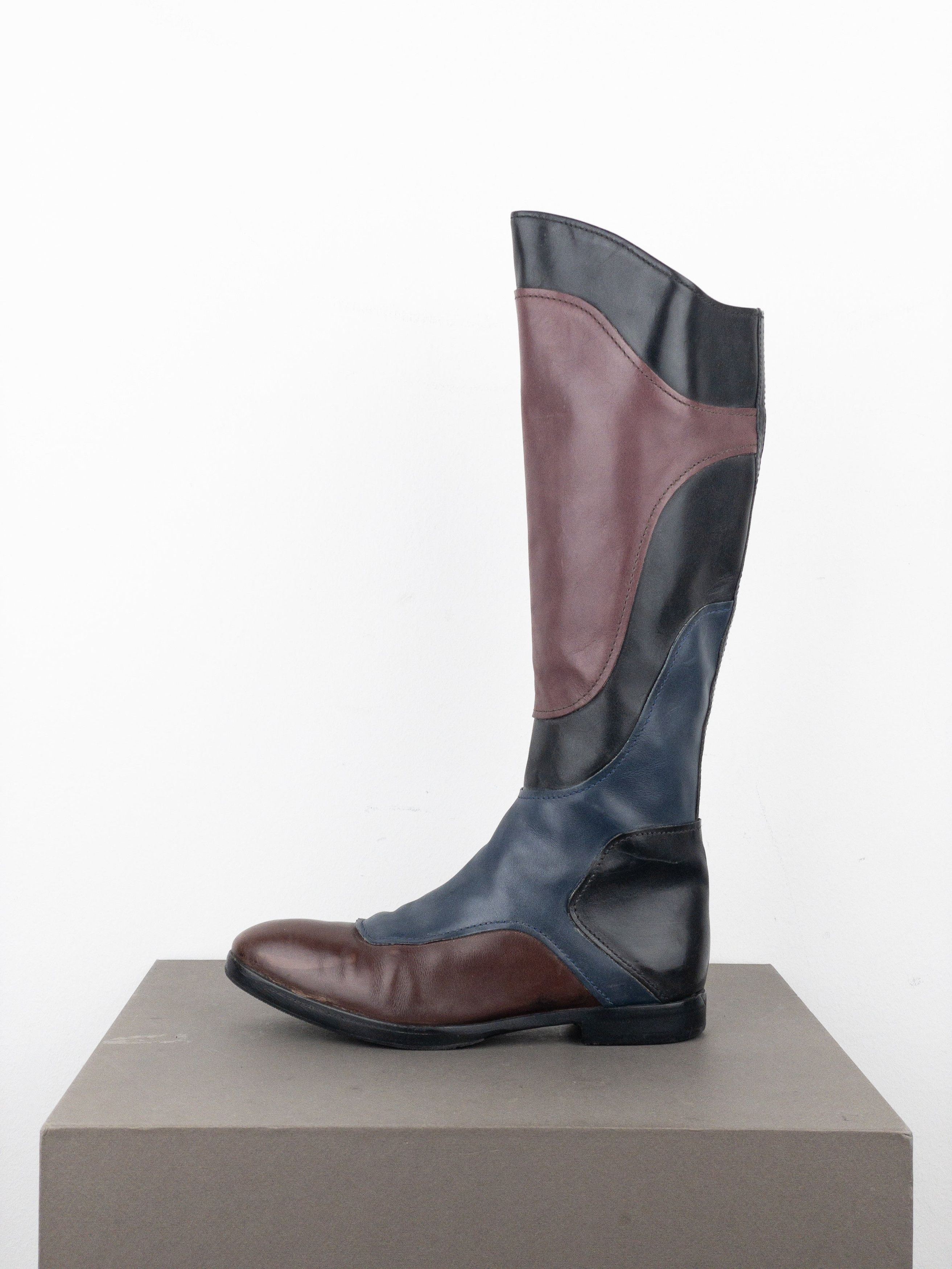 Miu Miu AW08 Knee-High Biker Riding Boots Size US 5 / IT 35 - 3 Thumbnail