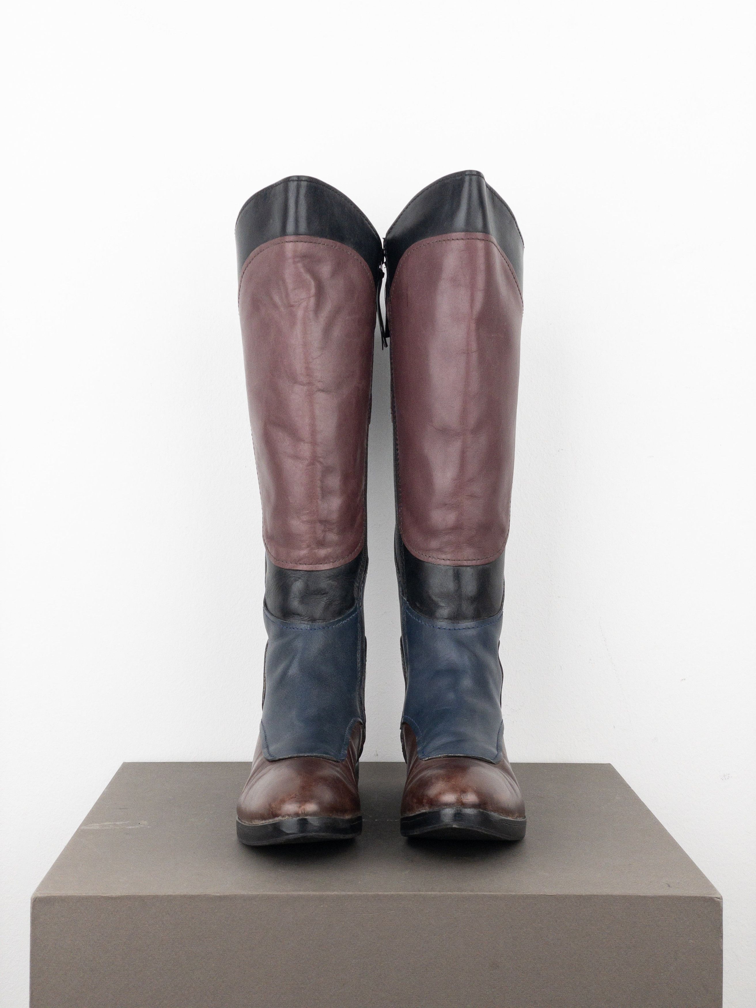 Miu Miu AW08 Knee-High Biker Riding Boots Size US 5 / IT 35 - 5 Thumbnail