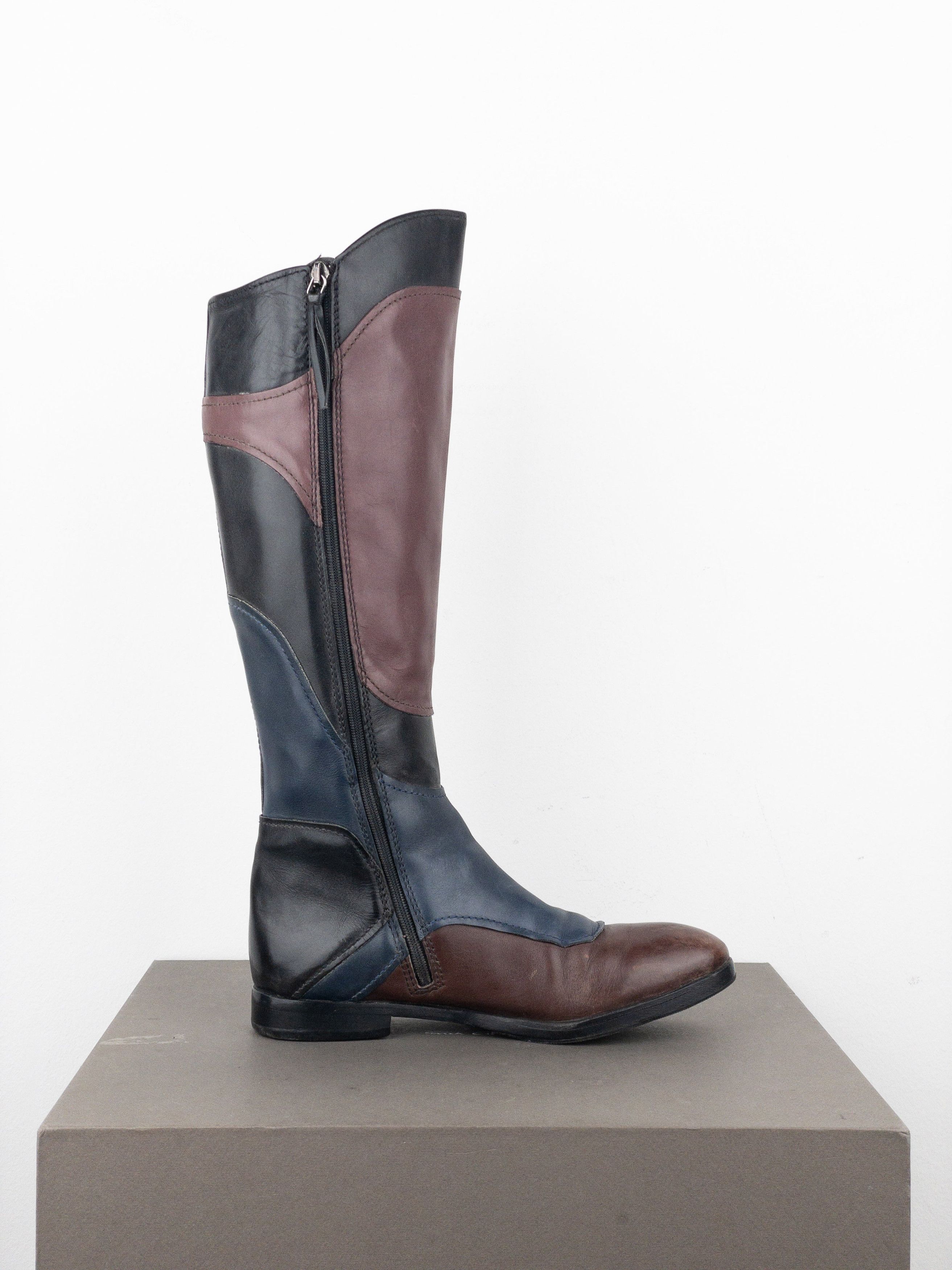 Miu Miu AW08 Knee-High Biker Riding Boots Size US 5 / IT 35 - 4 Thumbnail