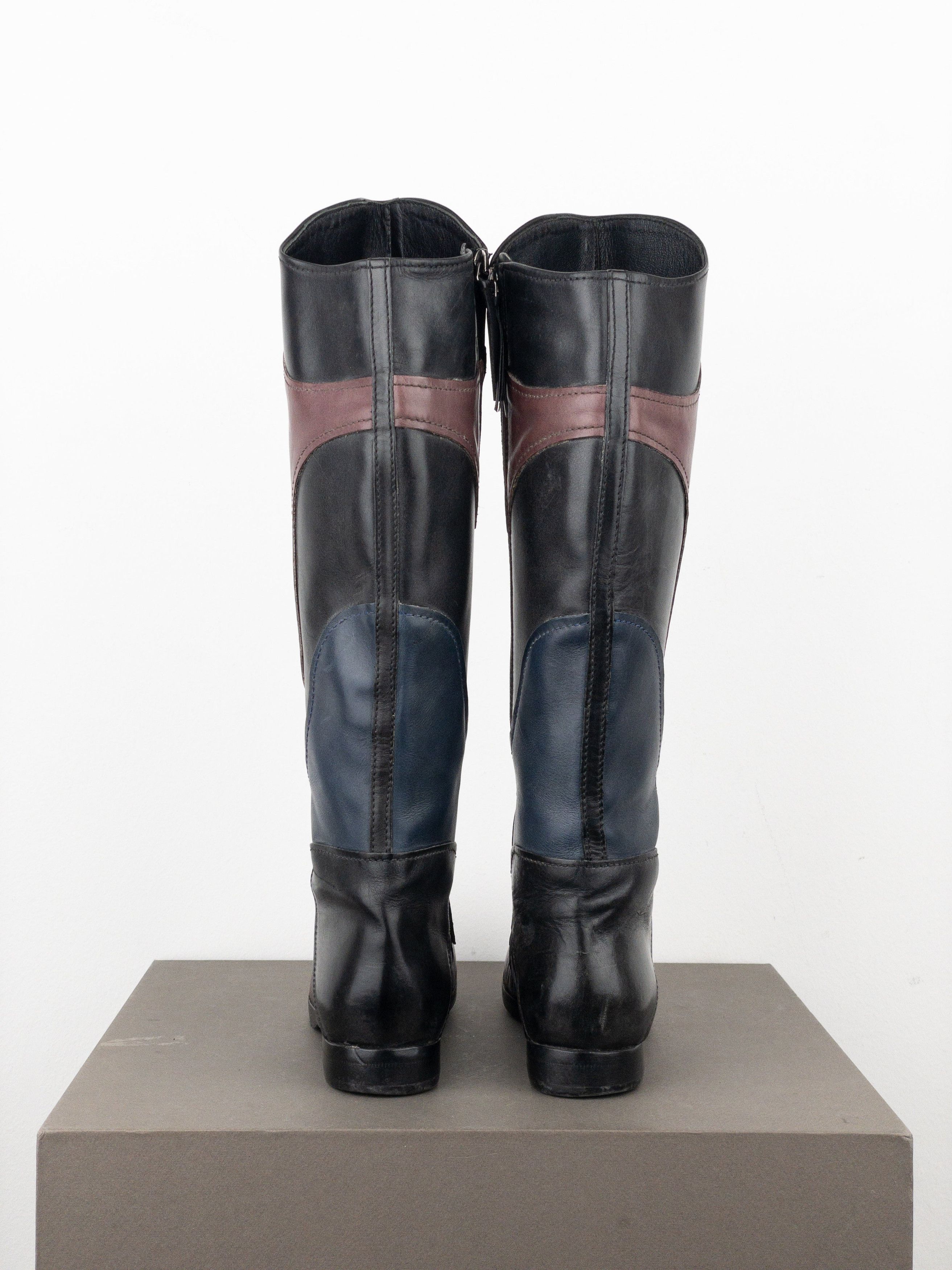 Miu Miu AW08 Knee-High Biker Riding Boots Size US 5 / IT 35 - 6 Thumbnail