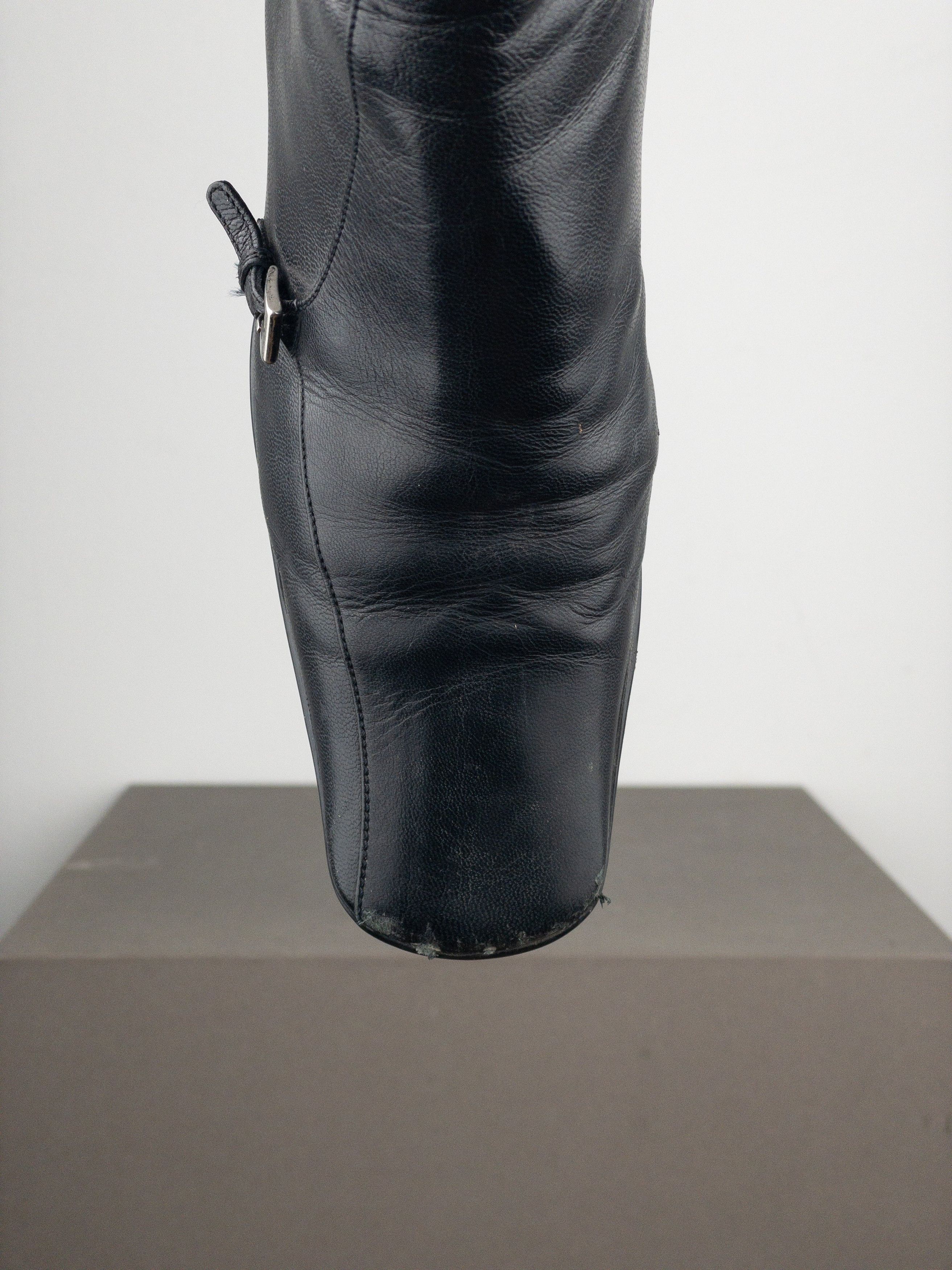 Prada 2000s Square Toe Sports Buckle Kitten Heel Ankle Boots Size US 5.5 / IT 35.5 - 12 Thumbnail
