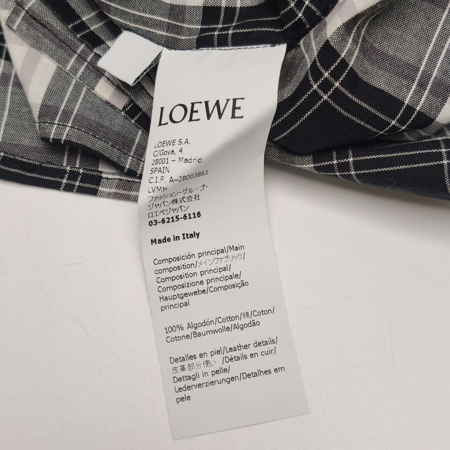 Loewe Loewe Plaid Cotton Leather Patch Shirt Size 38 Size US S / EU 44-46 / 1 - 6 Thumbnail