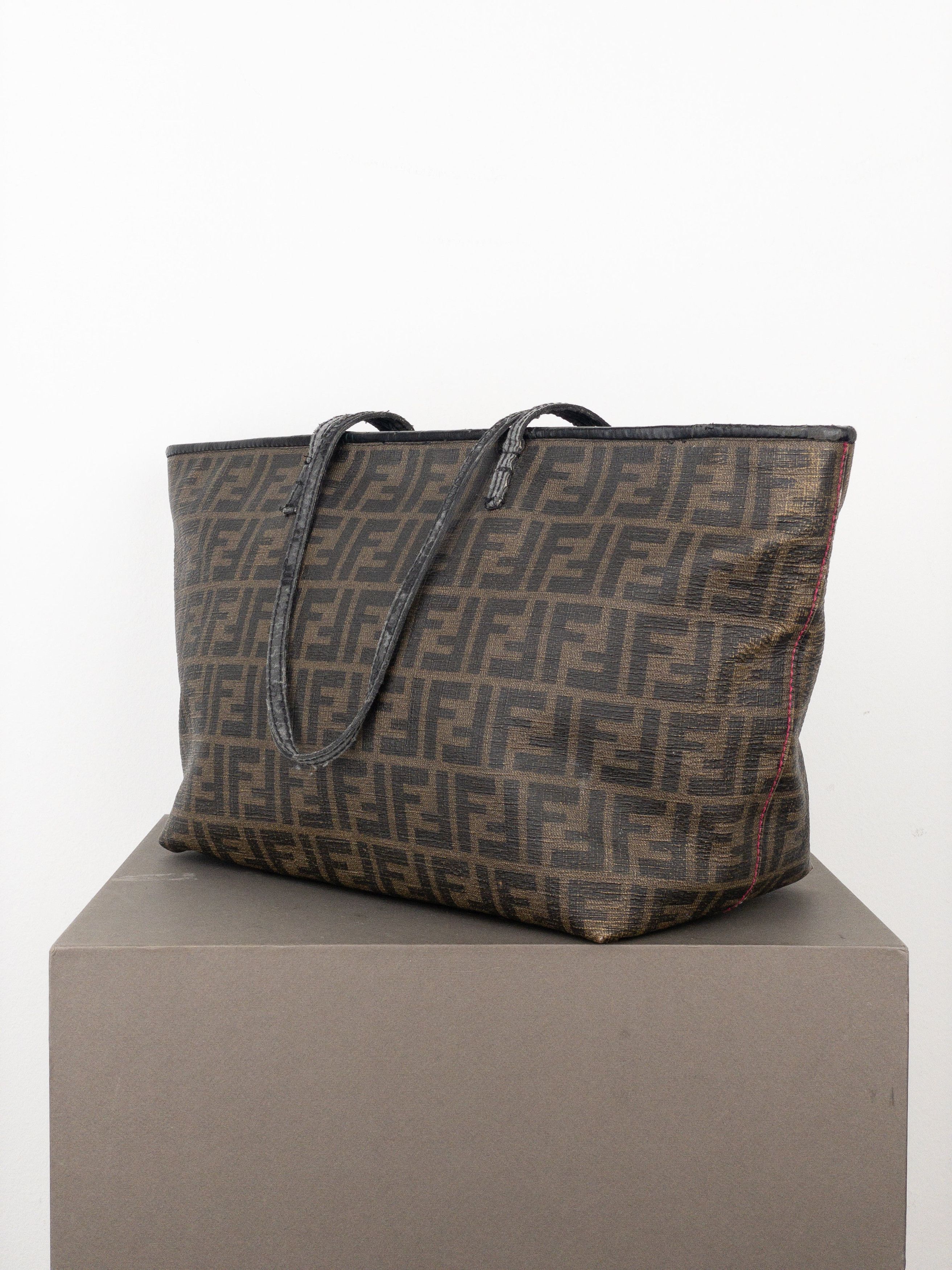 Fendi 2000s Zucca Canvas Roll Shopper Handbag Size ONE SIZE - 2 Thumbnail