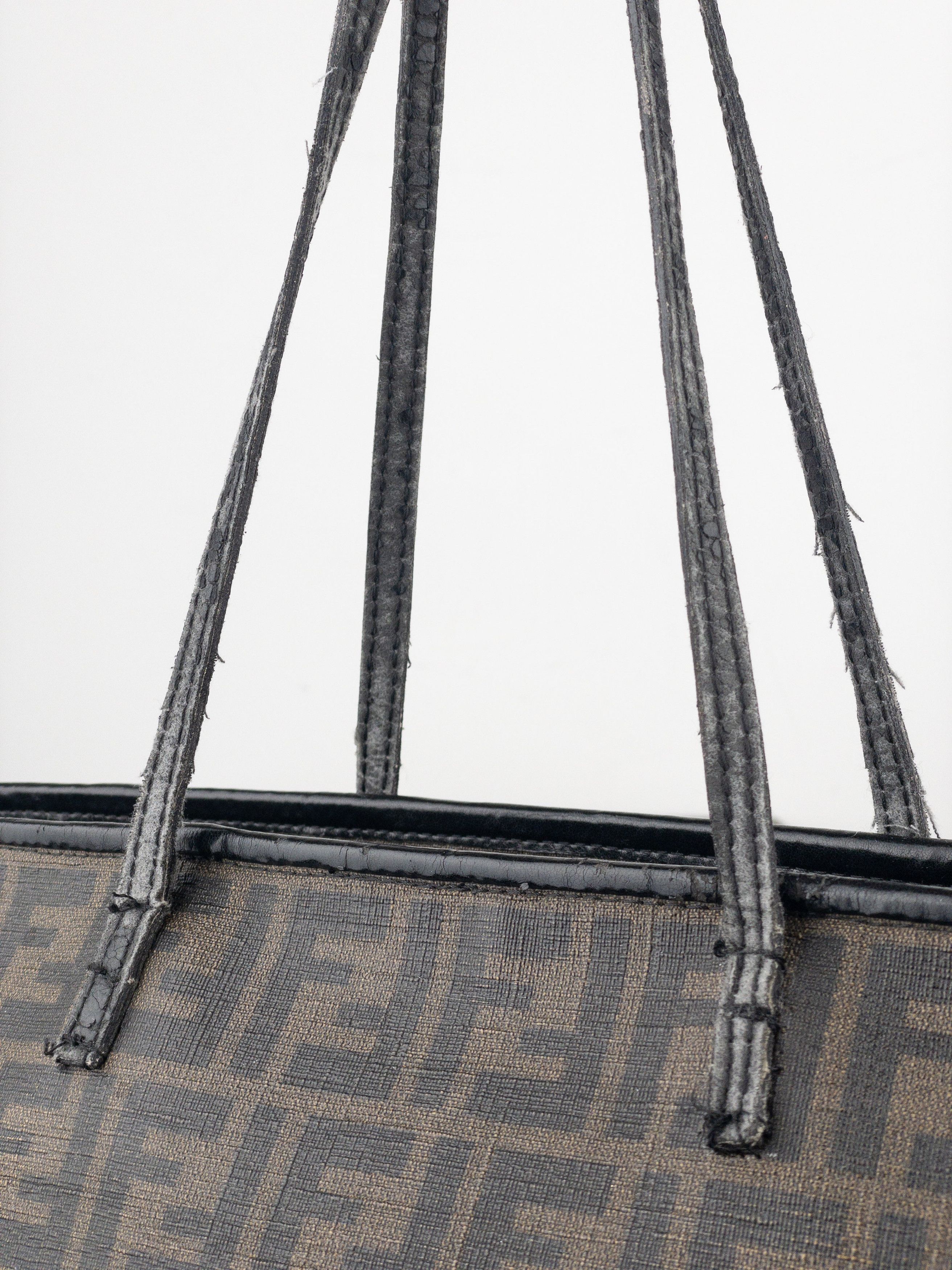 Fendi 2000s Zucca Canvas Roll Shopper Handbag Size ONE SIZE - 10 Thumbnail