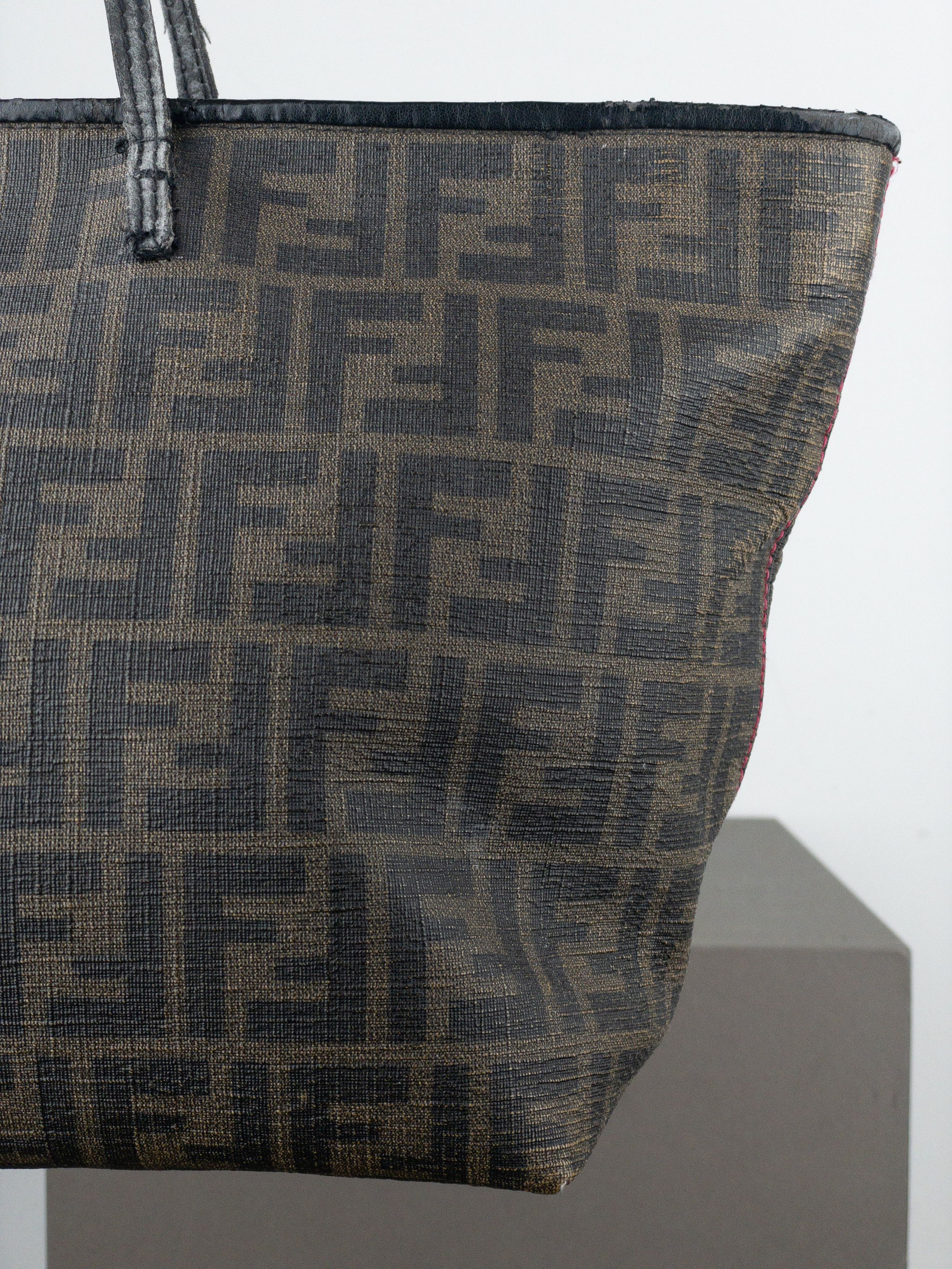 Fendi 2000s Zucca Canvas Roll Shopper Handbag Size ONE SIZE - 9 Thumbnail