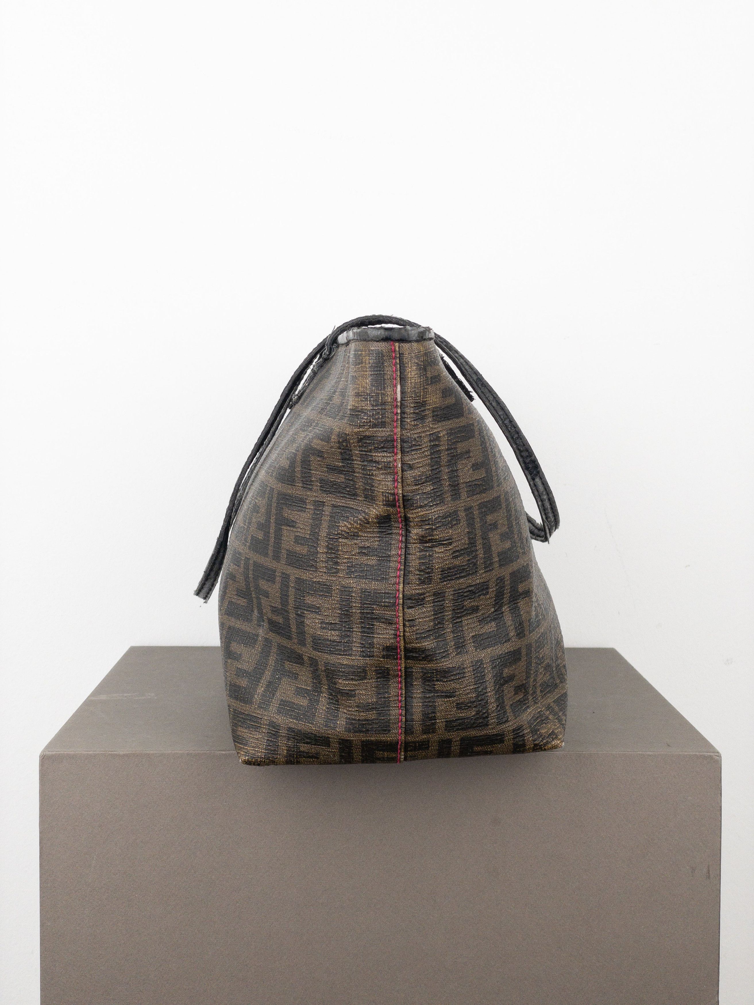 Fendi 2000s Zucca Canvas Roll Shopper Handbag Size ONE SIZE - 3 Thumbnail