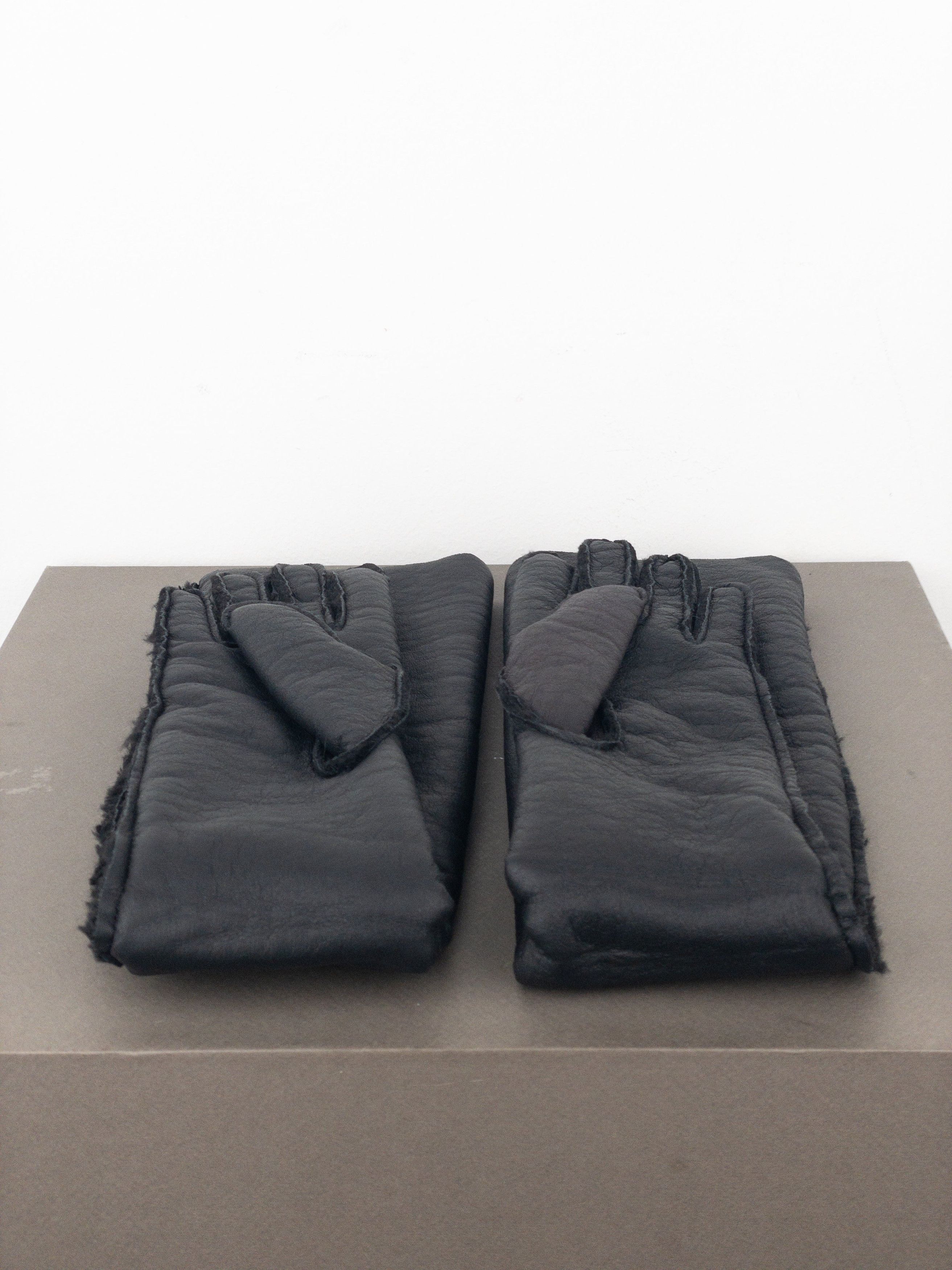Maison Margiela MM6 Leather Shearling Sleeve Gloves Size ONE SIZE - 4 Thumbnail