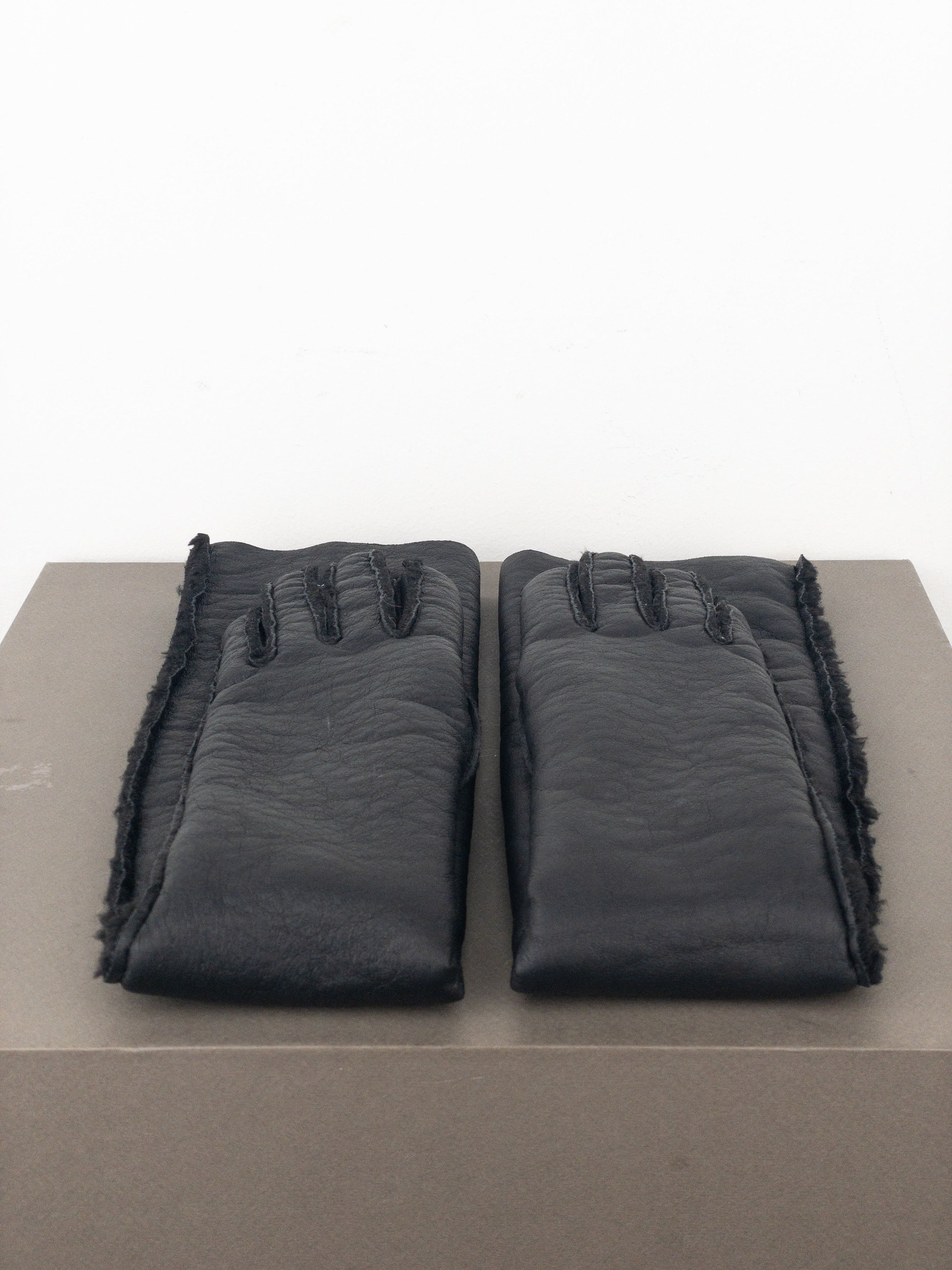 Maison Margiela MM6 Leather Shearling Sleeve Gloves Size ONE SIZE - 2 Thumbnail