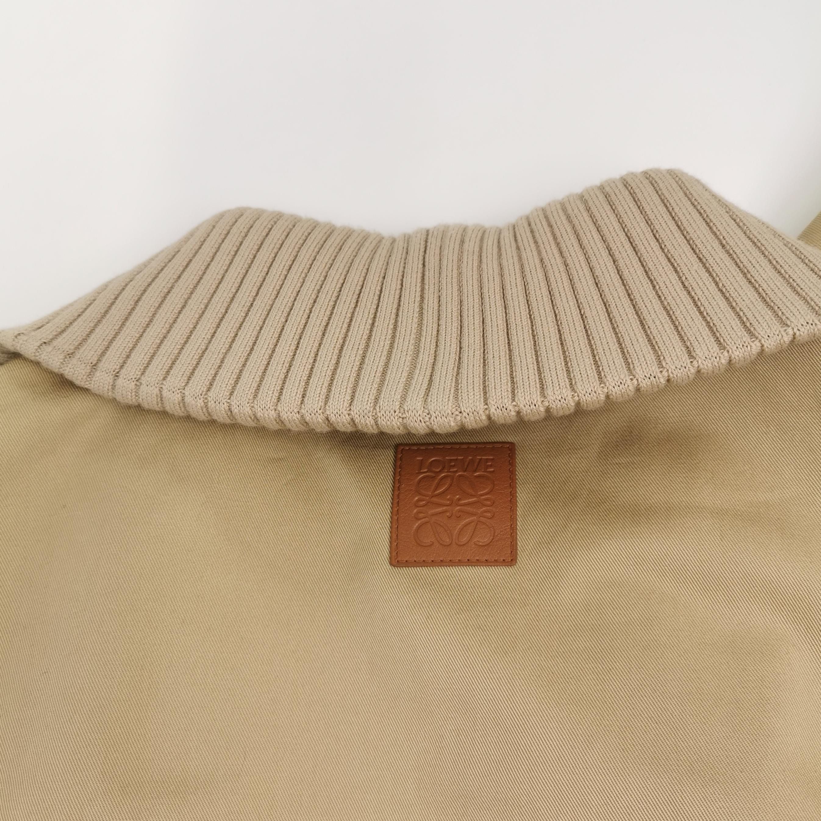 Loewe Loewe Sand Cotton Ribbed Collar Jacket 54 Size US L / EU 52-54 / 3 - 3 Thumbnail