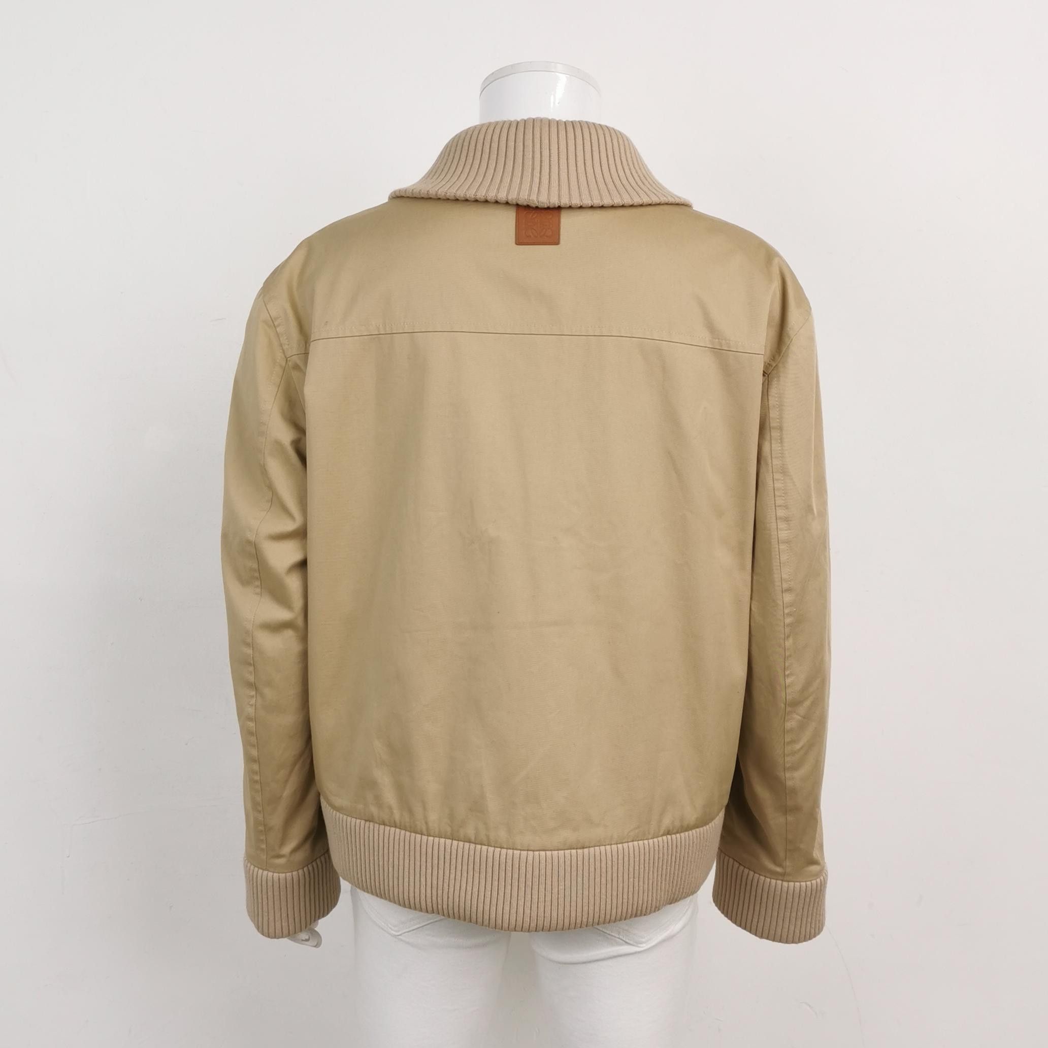 Loewe Loewe Sand Cotton Ribbed Collar Jacket 54 Size US L / EU 52-54 / 3 - 2 Thumbnail