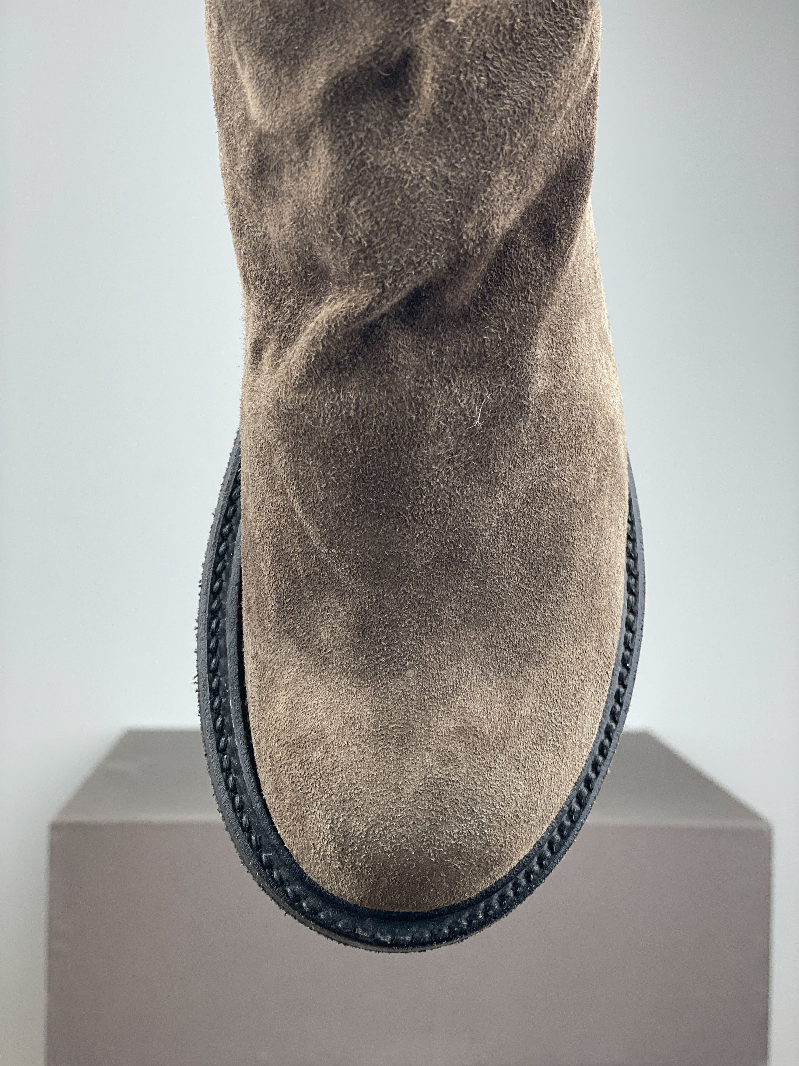 Rick Owens AW15 'Sphinx' Suede Thigh High Stocking Creeper Boots Size US 5 / IT 35 - 7 Thumbnail