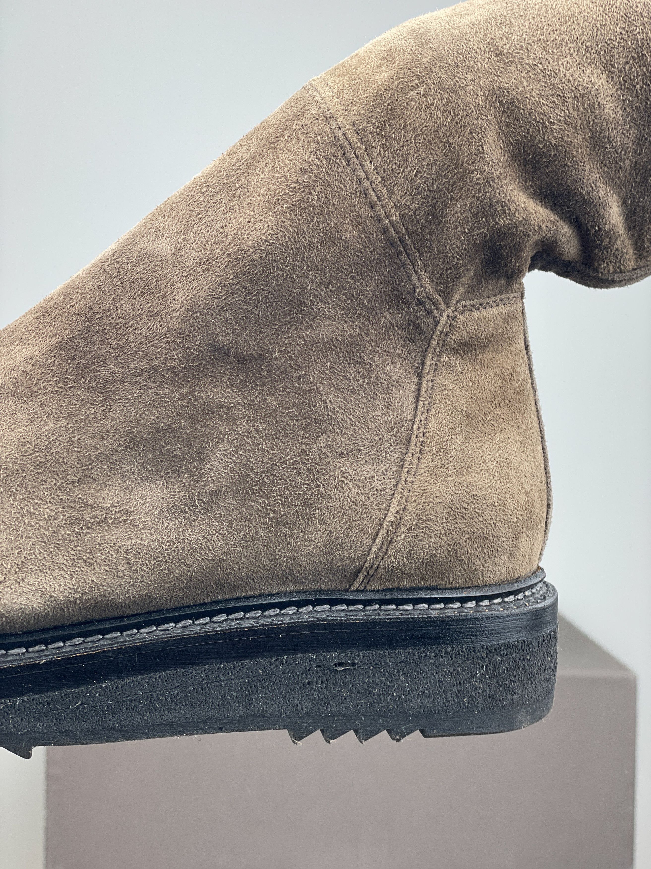 Rick Owens AW15 'Sphinx' Suede Thigh High Stocking Creeper Boots Size US 5 / IT 35 - 8 Thumbnail