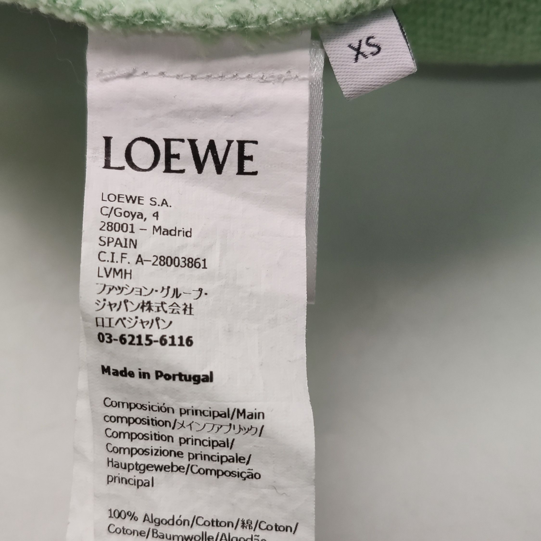 Loewe Loewe Lime Green Cup Graphic Sweatshirt Size XS Size US XS / EU 42 / 0 - 13 Thumbnail
