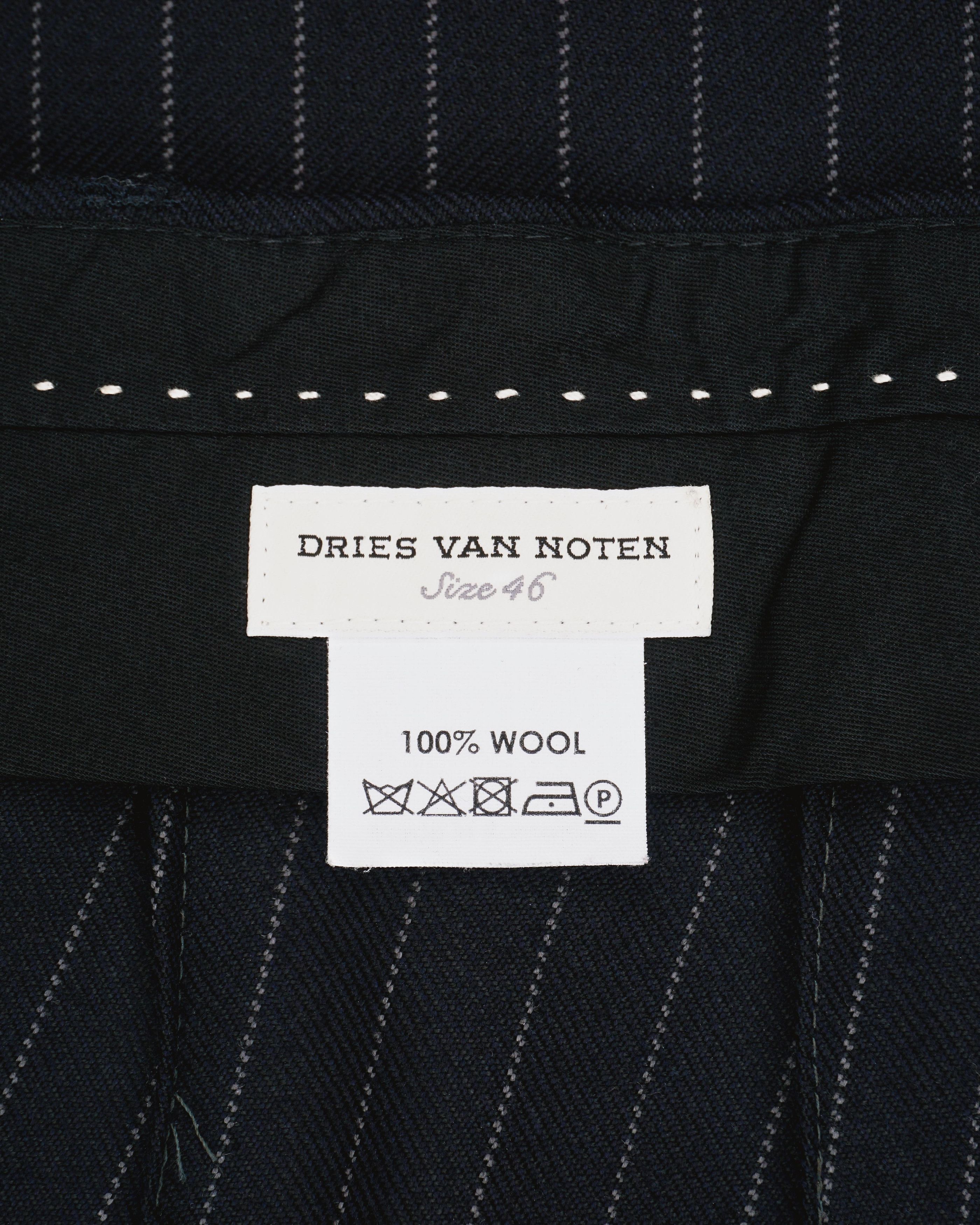 Dries Van Noten AW15 Pinstripe Bondage Skirt Pants Size US 38 / EU 54 - 4 Thumbnail