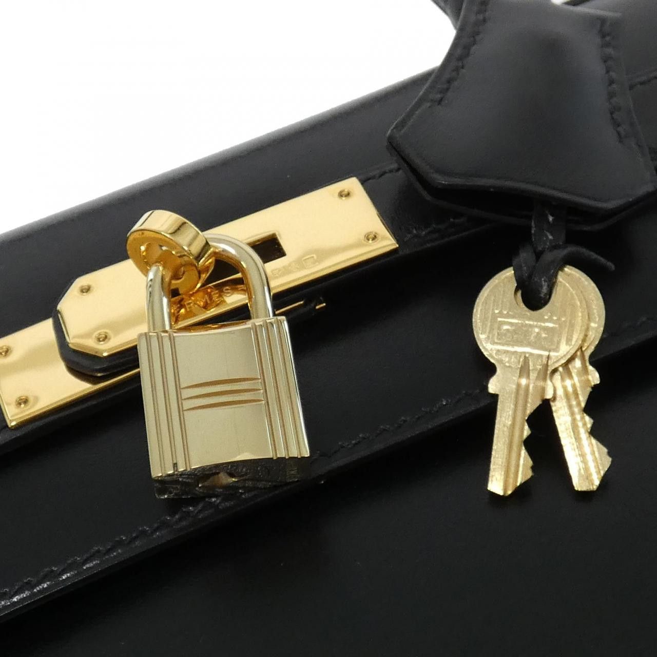 Hermes Hermes Hermes Kelly32 Box Calf Leather Handbag W DUTY FREE for USA Size ONE SIZE - 5 Thumbnail