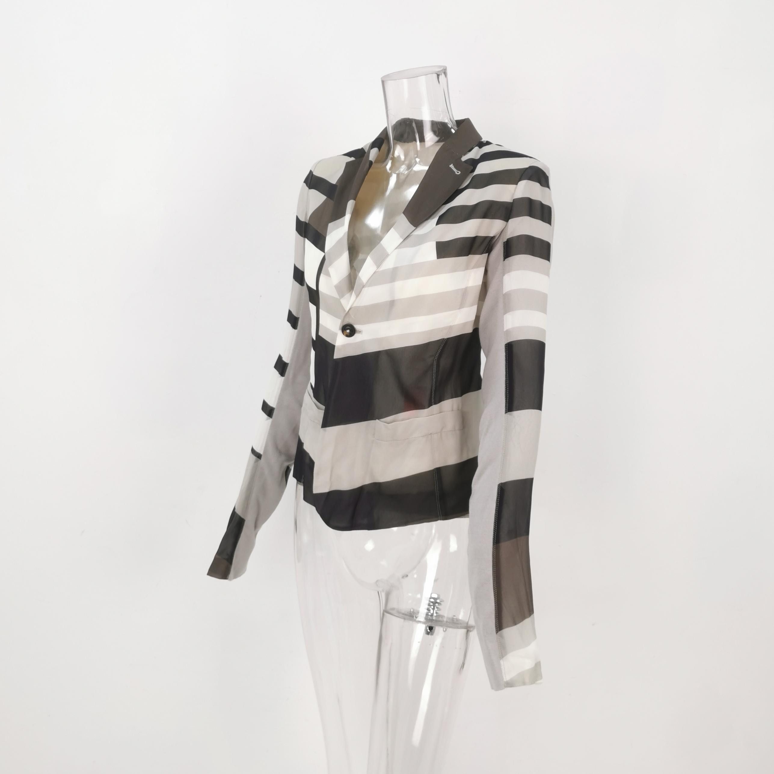 Rick Owens Rick Owens Striped Silk Jacket IT 40 Size S / US 4 / IT 40 - 2 Thumbnail