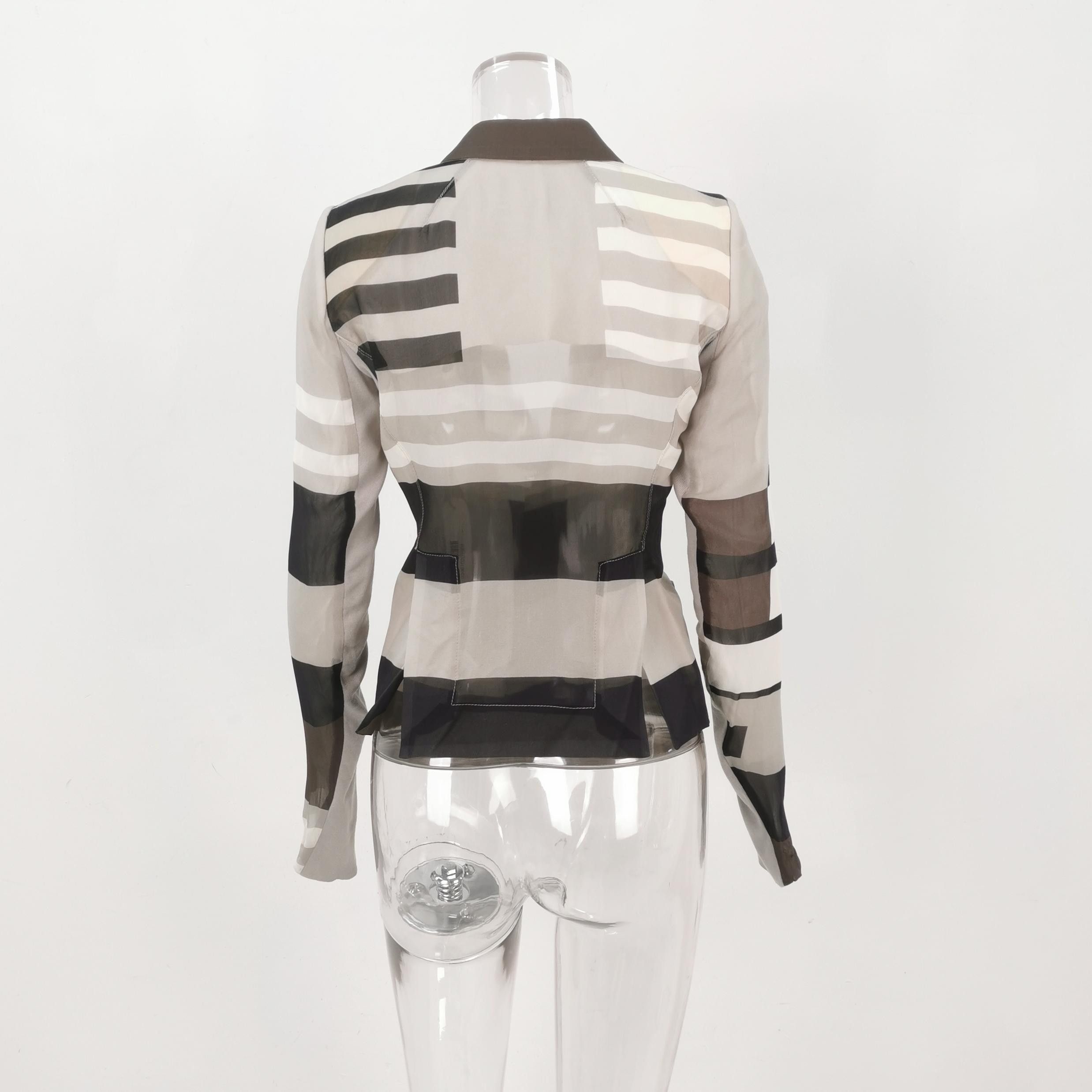 Rick Owens Rick Owens Striped Silk Jacket IT 40 Size S / US 4 / IT 40 - 3 Thumbnail