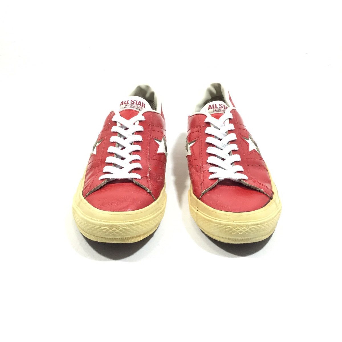 Converse 90s Converse One Star Red Leather Shoes Made in Japan | Grailed