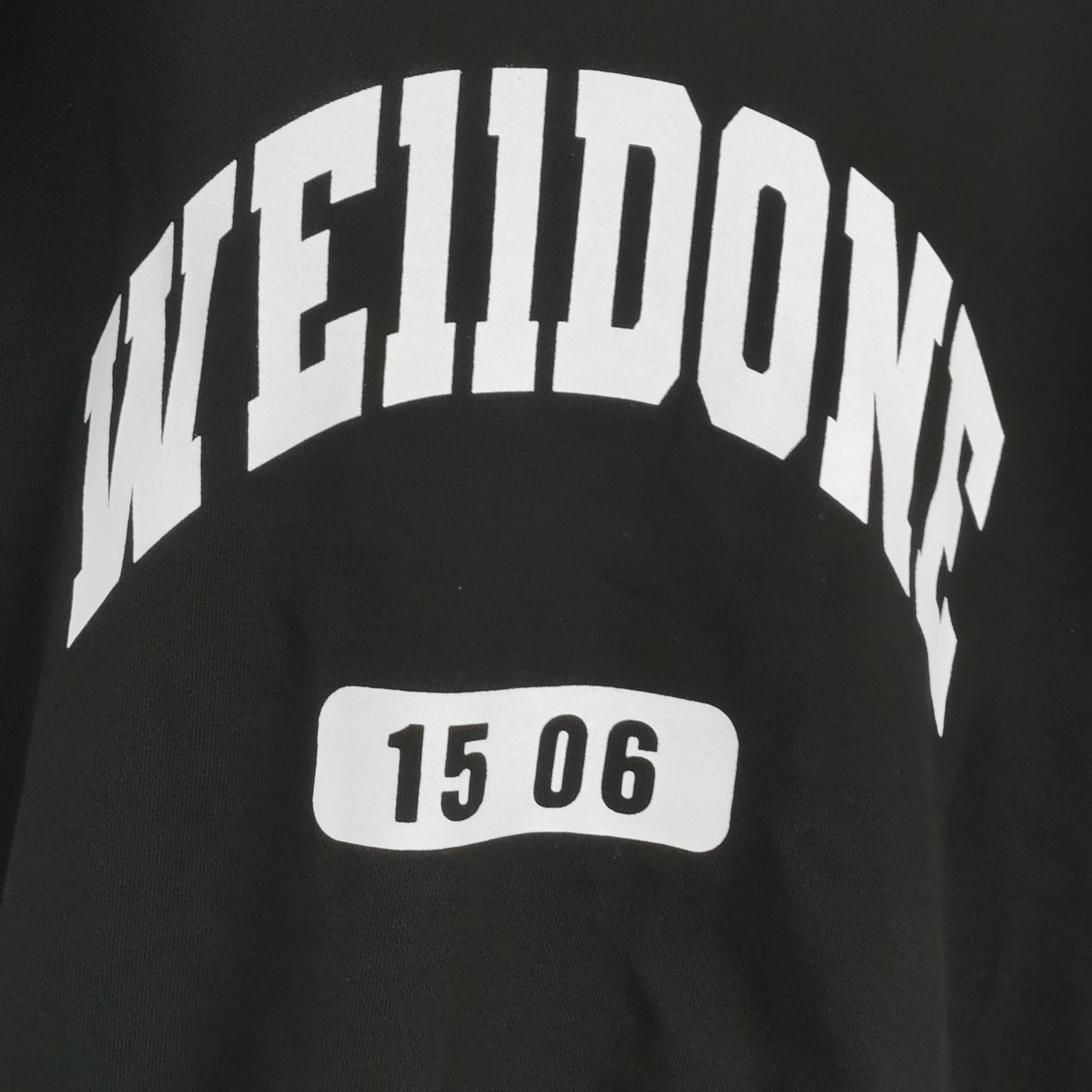 WE11DONE We11done Logo Print Hoodie Black XL Size US XL / EU 56 / 4 - 3 Thumbnail