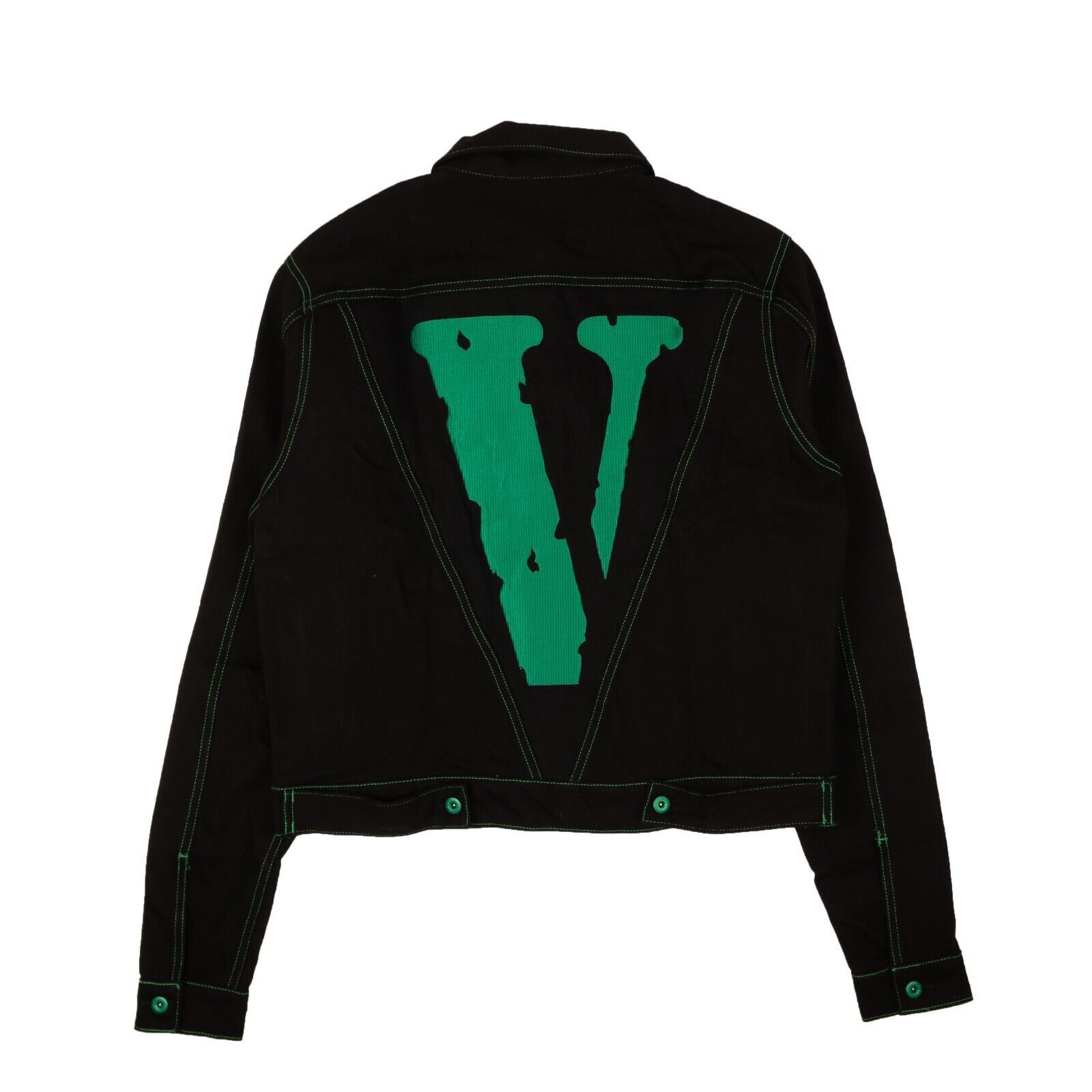 Vlone Black & Green Friends Denim Jacket Size XL Size US XL / EU 56 / 4 - 3 Thumbnail