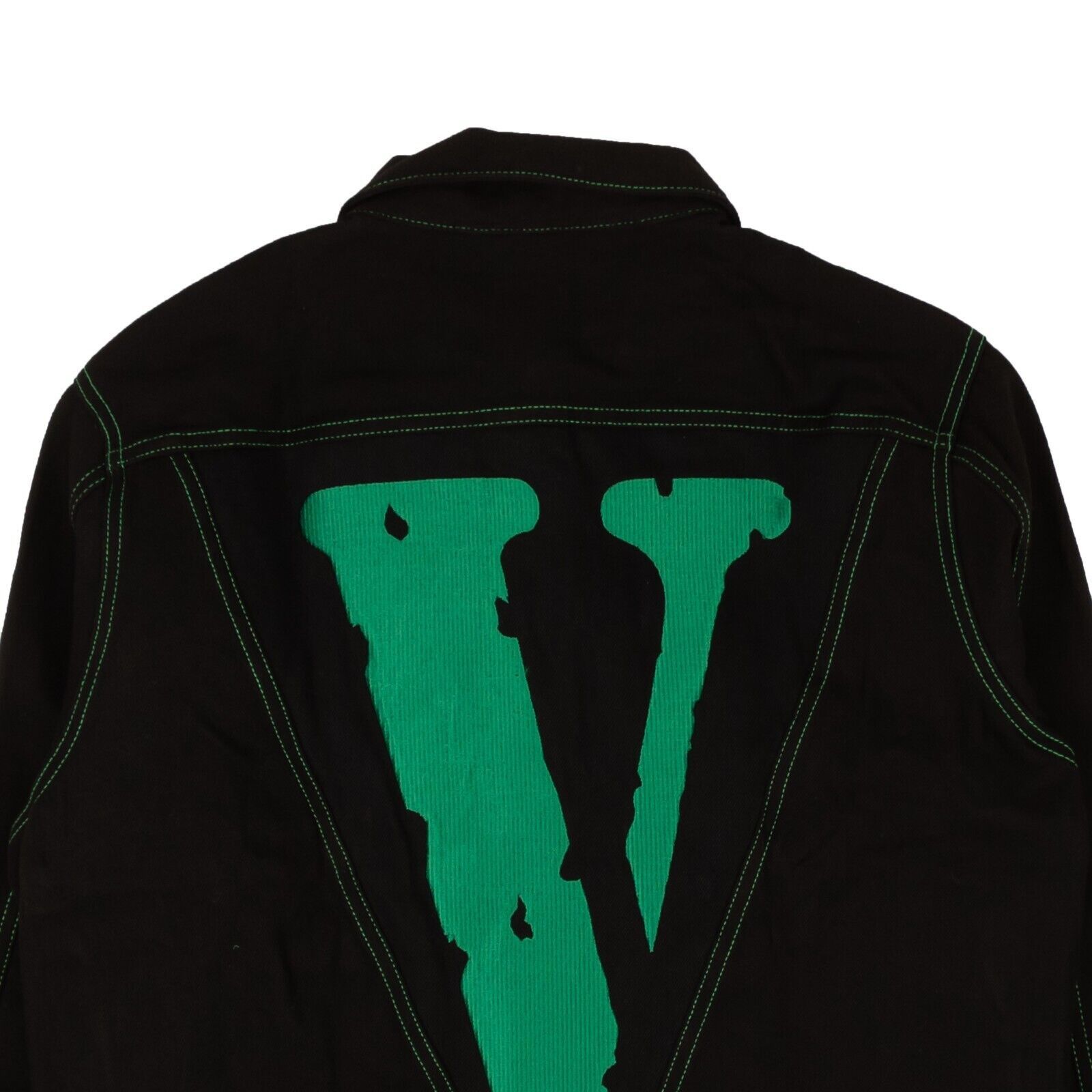 Vlone Black & Green Friends Denim Jacket Size XL Size US XL / EU 56 / 4 - 4 Thumbnail