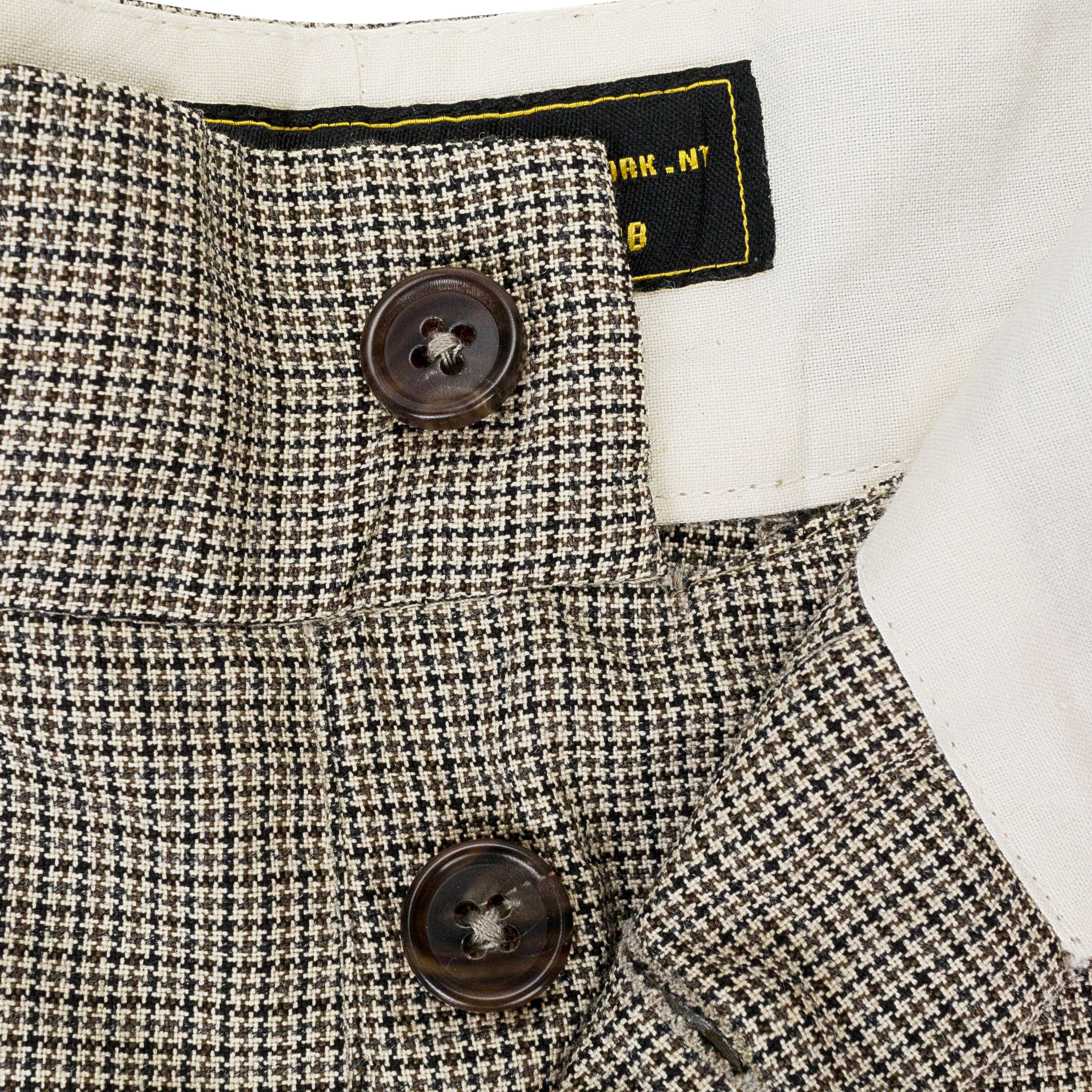 Freemans Sporting Club Brown And Beige Houndstooth Wool Shorts Size 30 Size US 30 / EU 46 - 5 Thumbnail