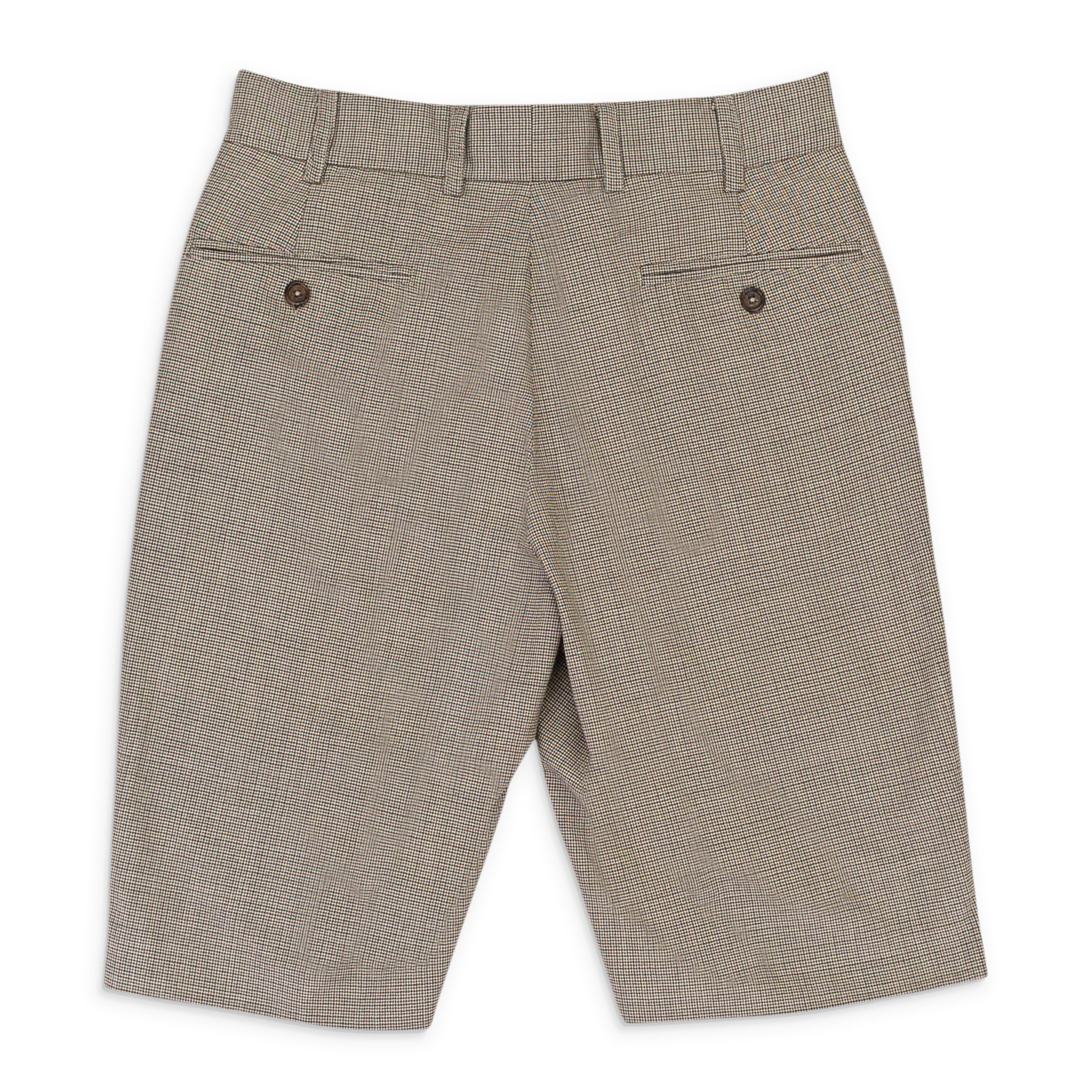 Freemans Sporting Club Brown And Beige Houndstooth Wool Shorts Size 30 Size US 30 / EU 46 - 2 Thumbnail