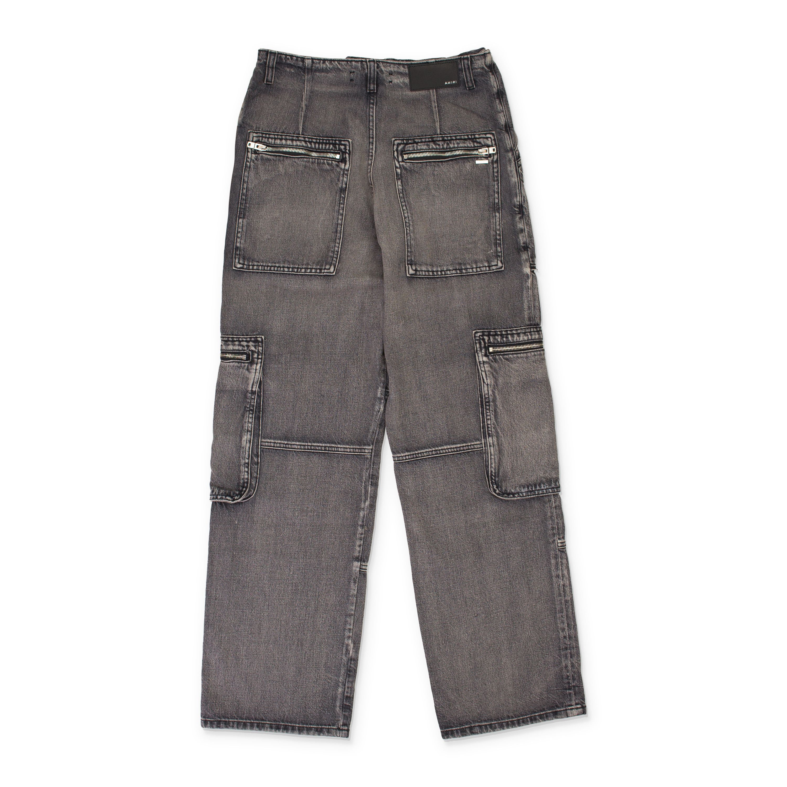 Amiri LOOSE STRAIGHT AGED BLACK CARGO PANTS SIZE 27 Size 27" / US 4 / IT 40 - 2 Thumbnail