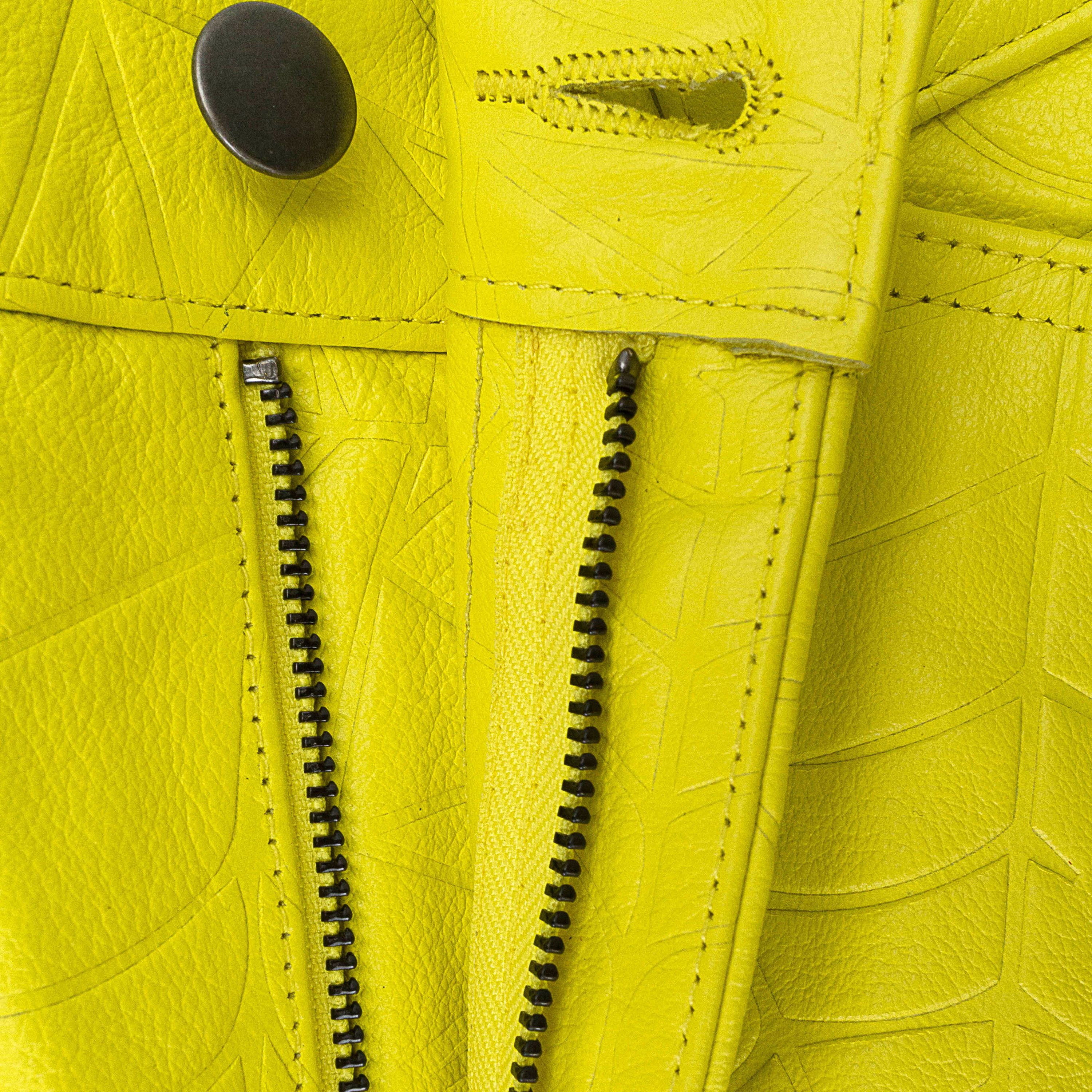 Sp5der DEBOSSED LEATHER YELLOW CASUAL PANTS SIZE 32 Size US 32 / EU 48 - 5 Thumbnail
