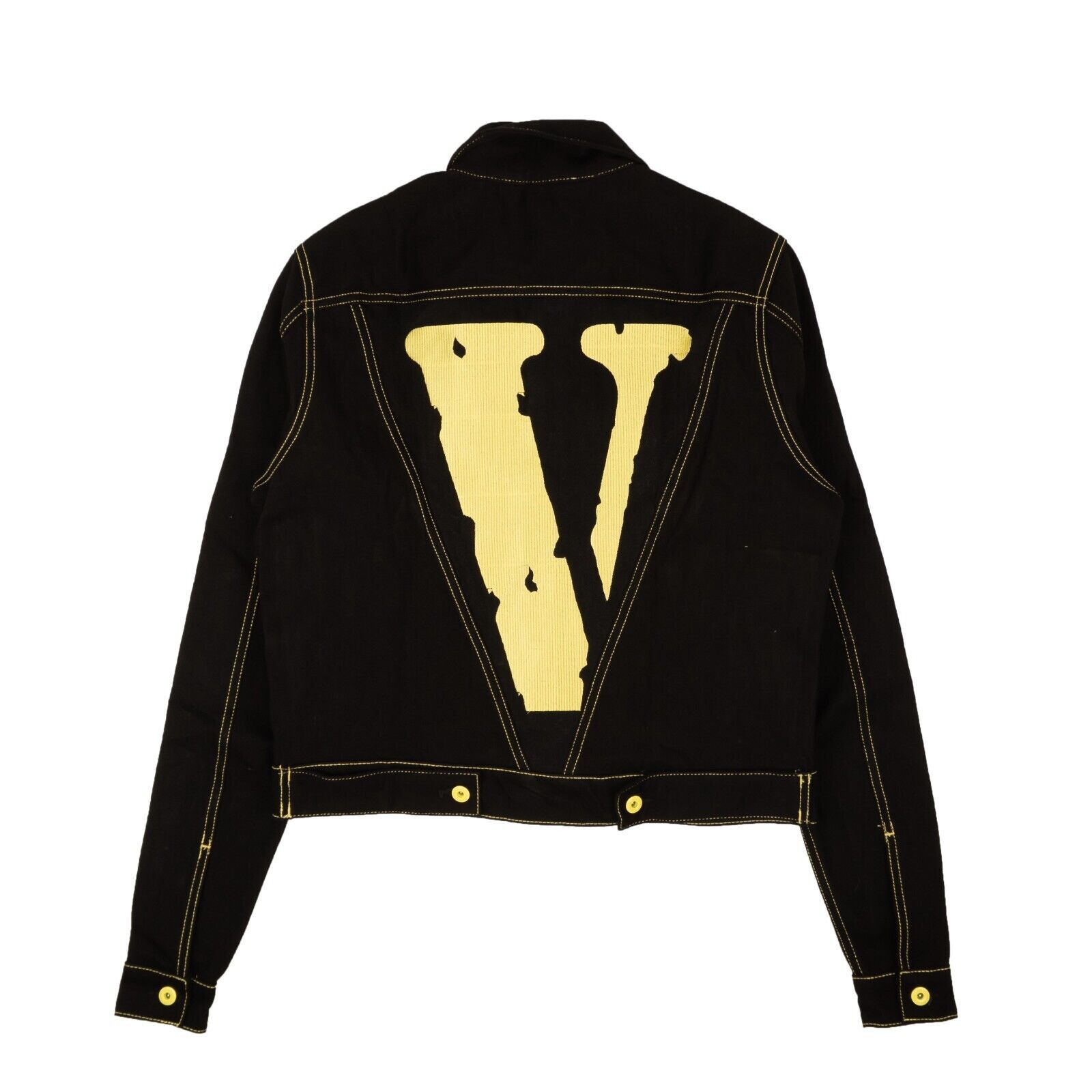 Vlone Black & Yellow Friends Denim Jacket Size L Size US L / EU 52-54 / 3 - 3 Thumbnail